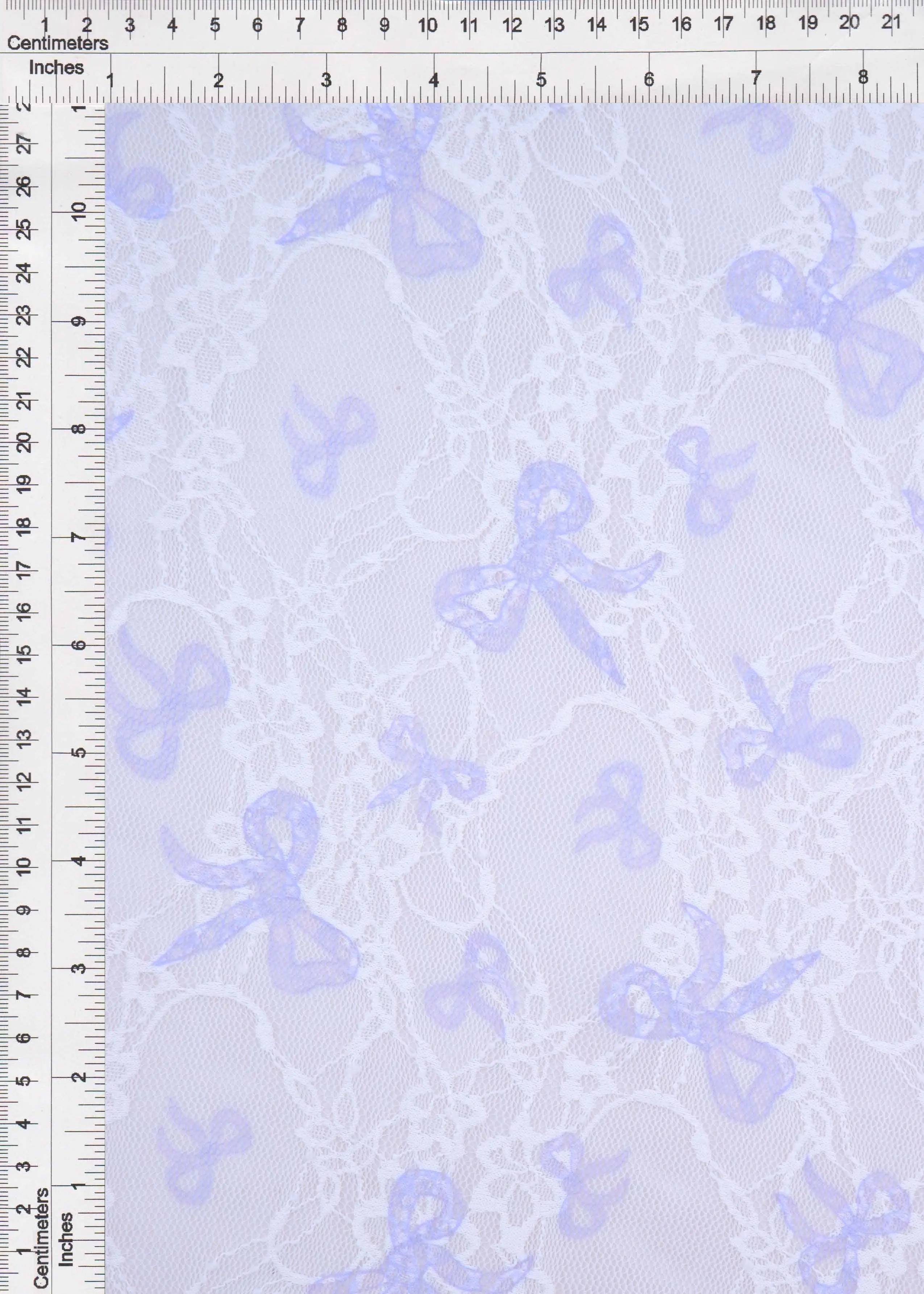 Bow Digital Print Lace Fabric - LACE1483-M11455 - Image 3