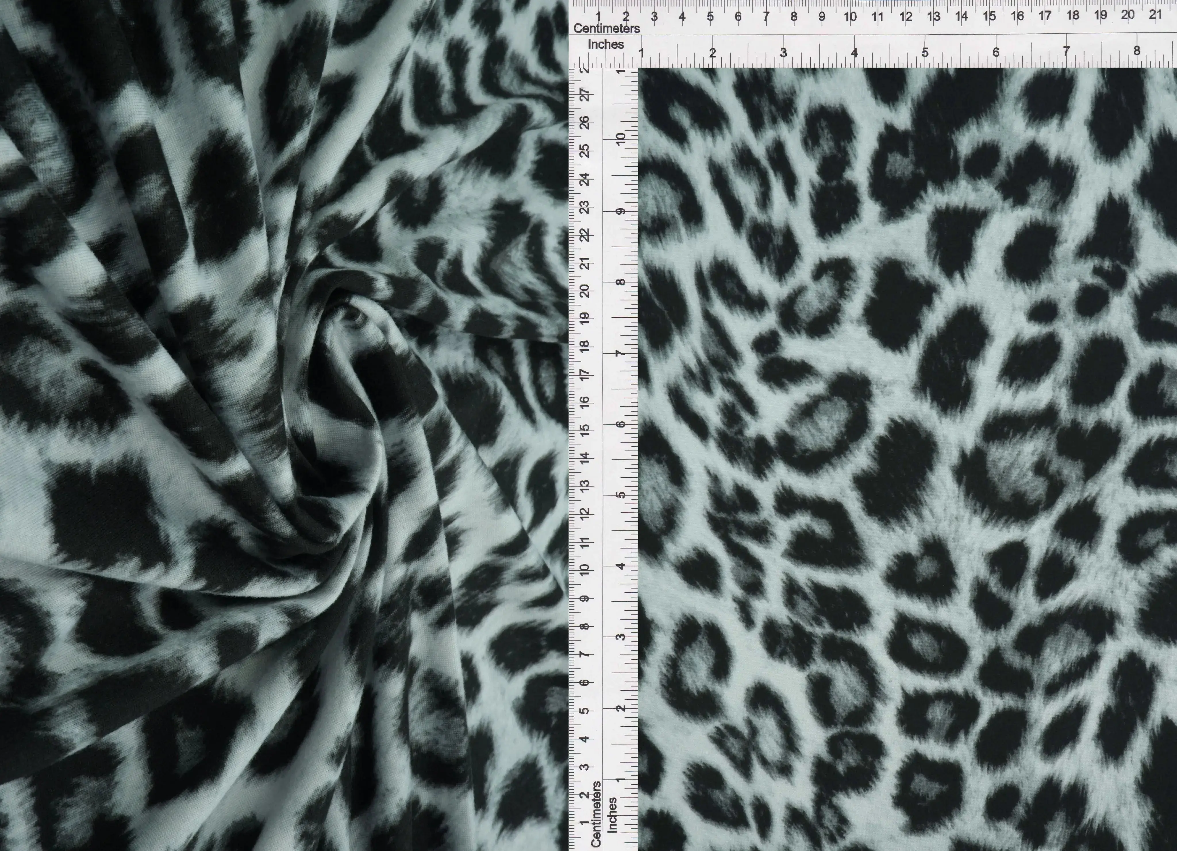Brushed Animal Print DTY Knit Fabric - KNT4520-S20350A - Image 2