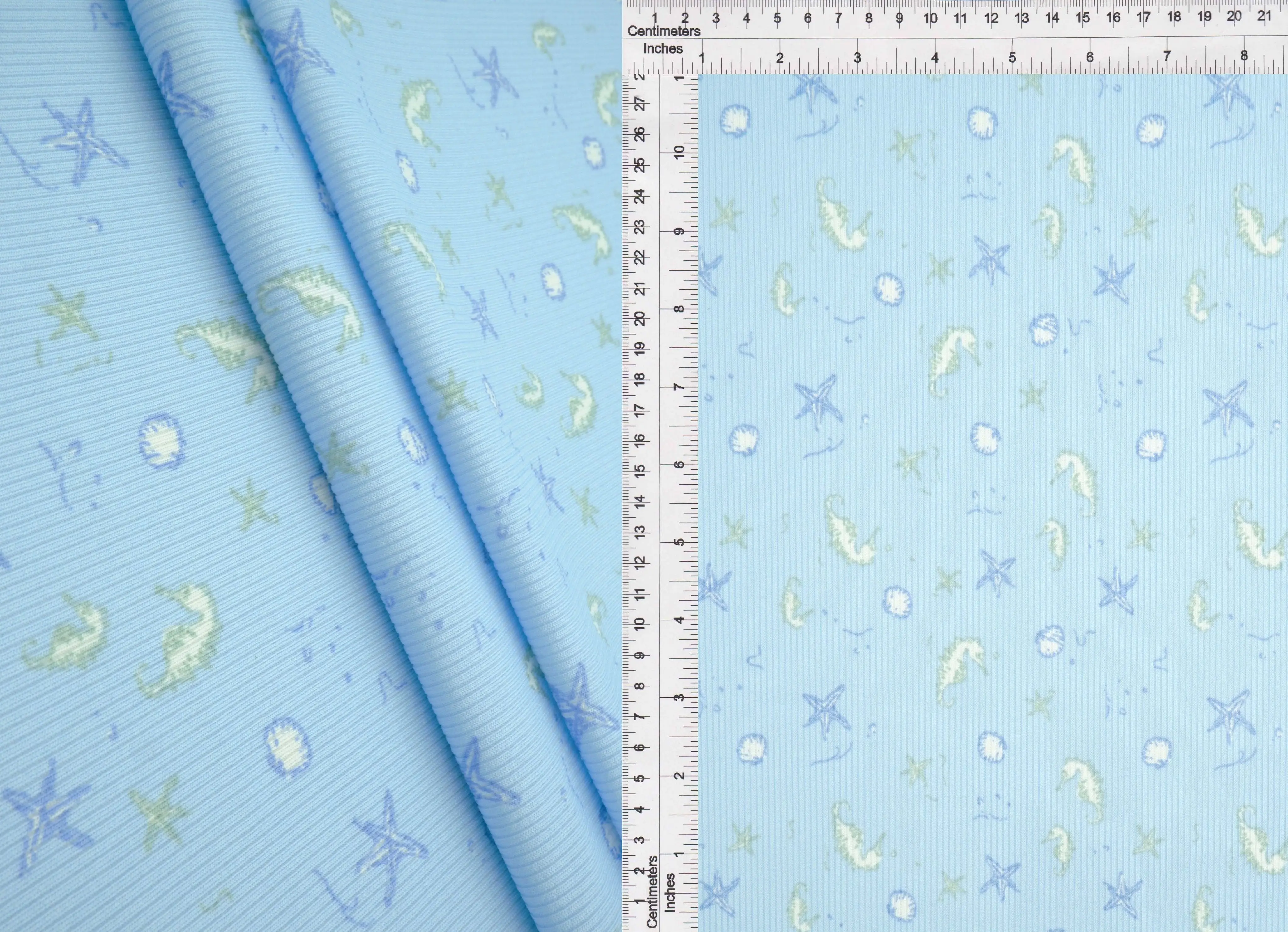 Under the Sea Print 2x2 Rib Knit Fabric - CF-MS11506 - Image 2