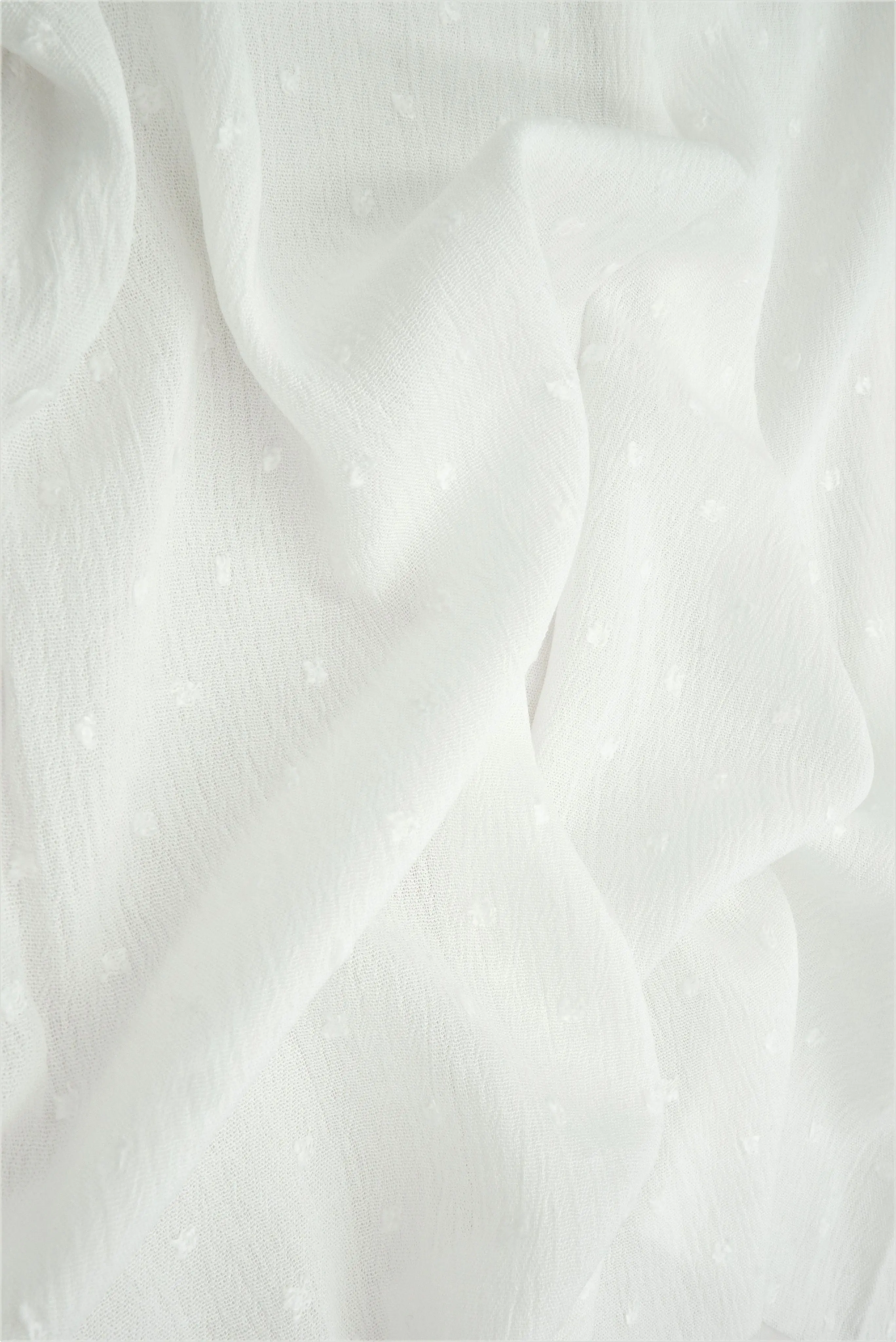 Rayon Crepon Swiss Dot Solid Woven Fabric - CRP4365-solid - Image 2