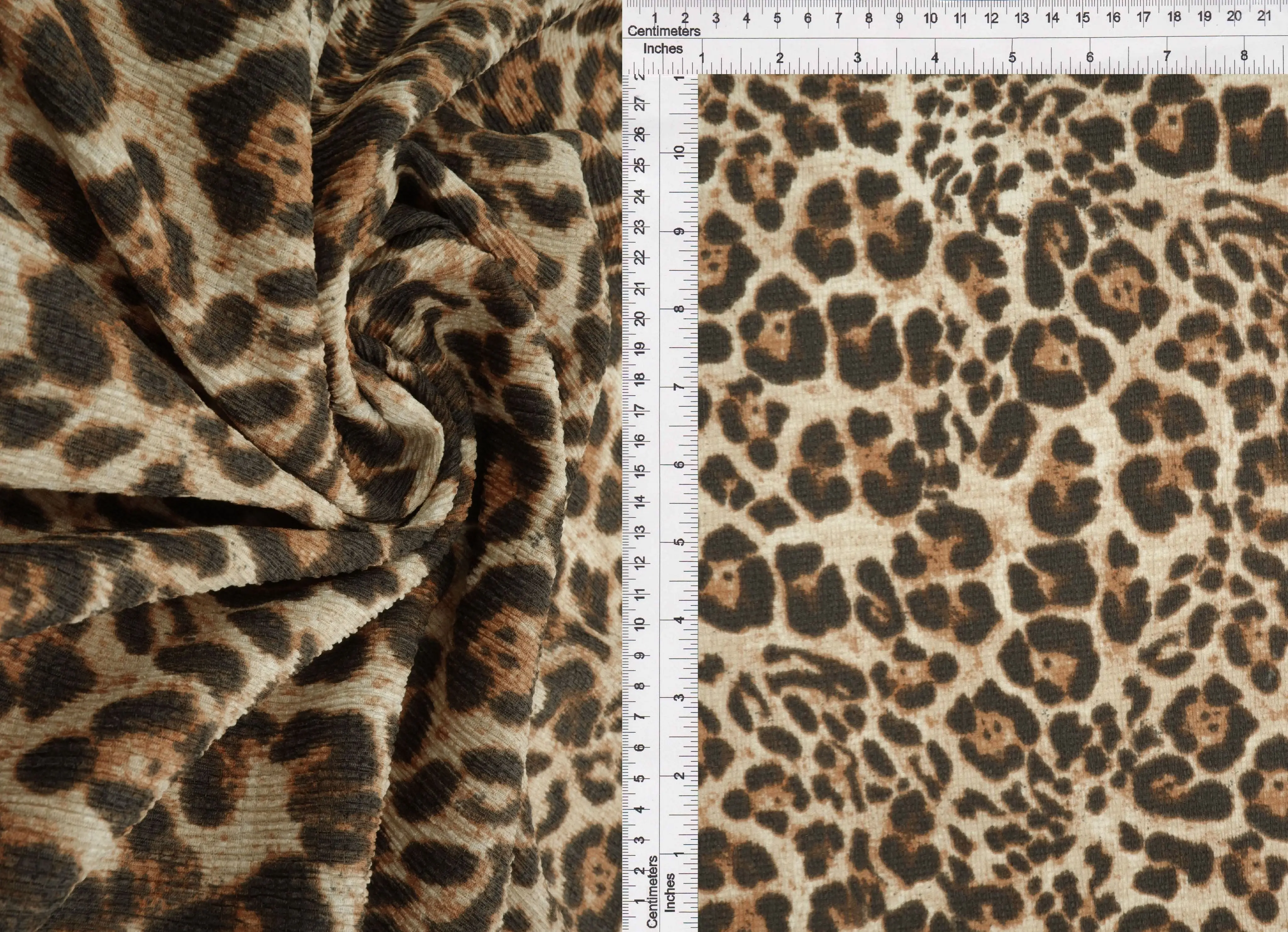 Animal Print Ella Ripple Jersey Fabric - CRP4613-DU148