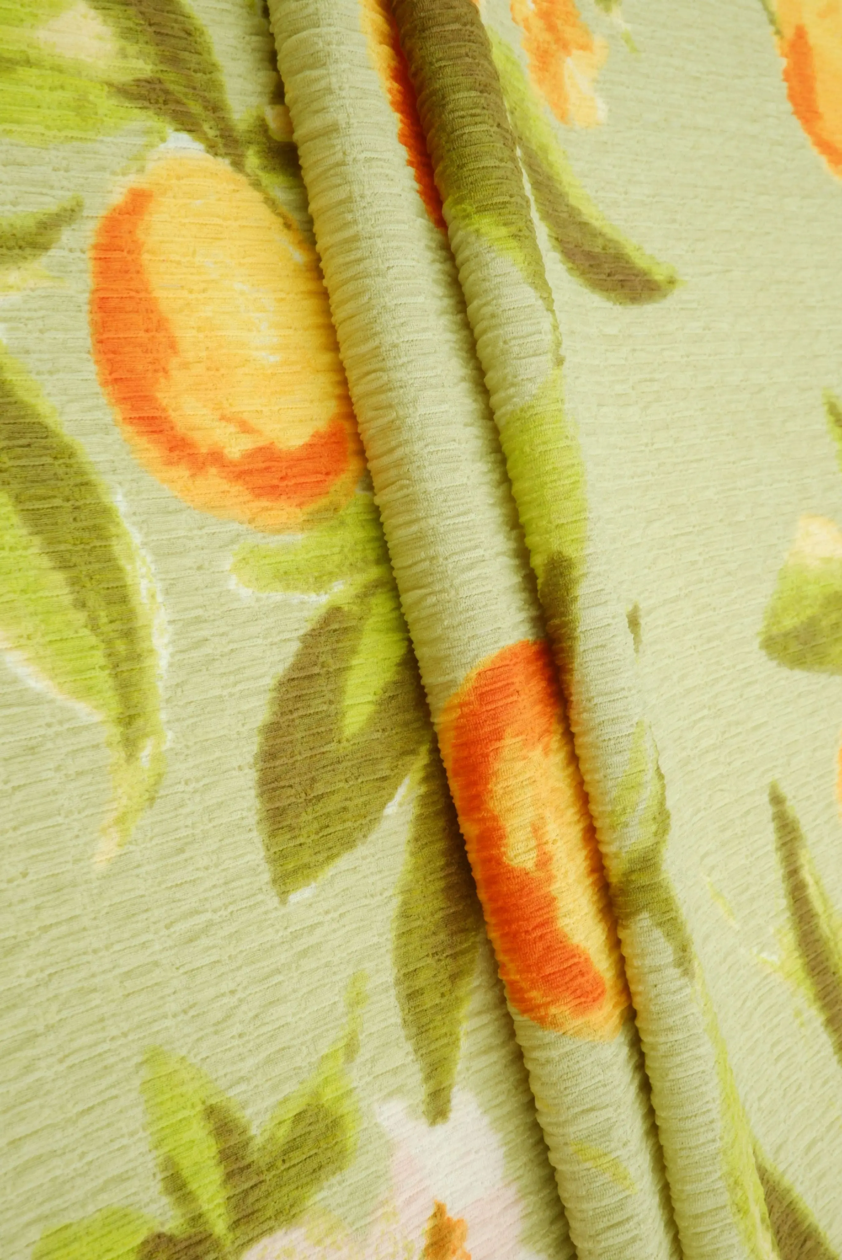 Fruit Orange Crinkle Crepe Print Fabric CRP4628-MS11603 - Image 4