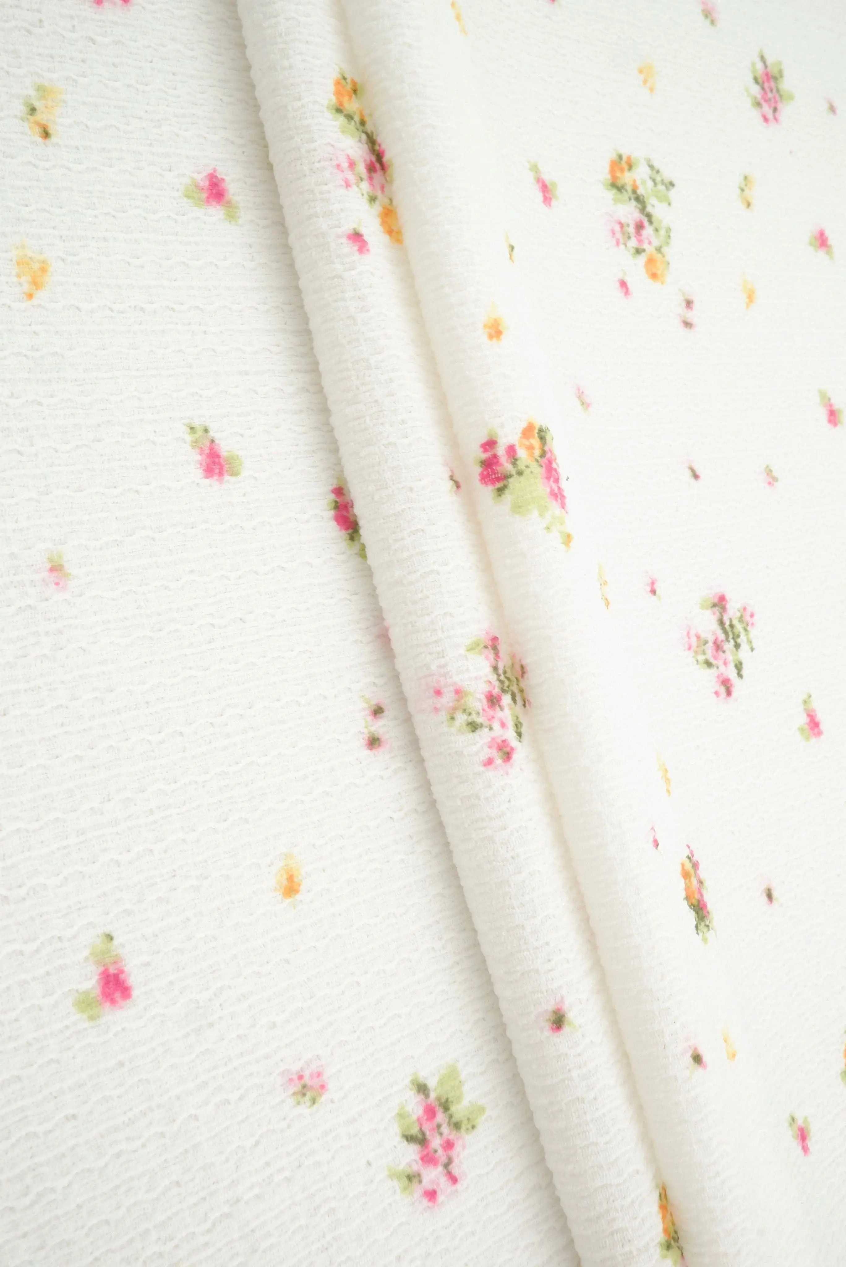 Crinkle Crepe Ditsy Floral Print Knit Fabric CRP4670-MS11578 - Image 13