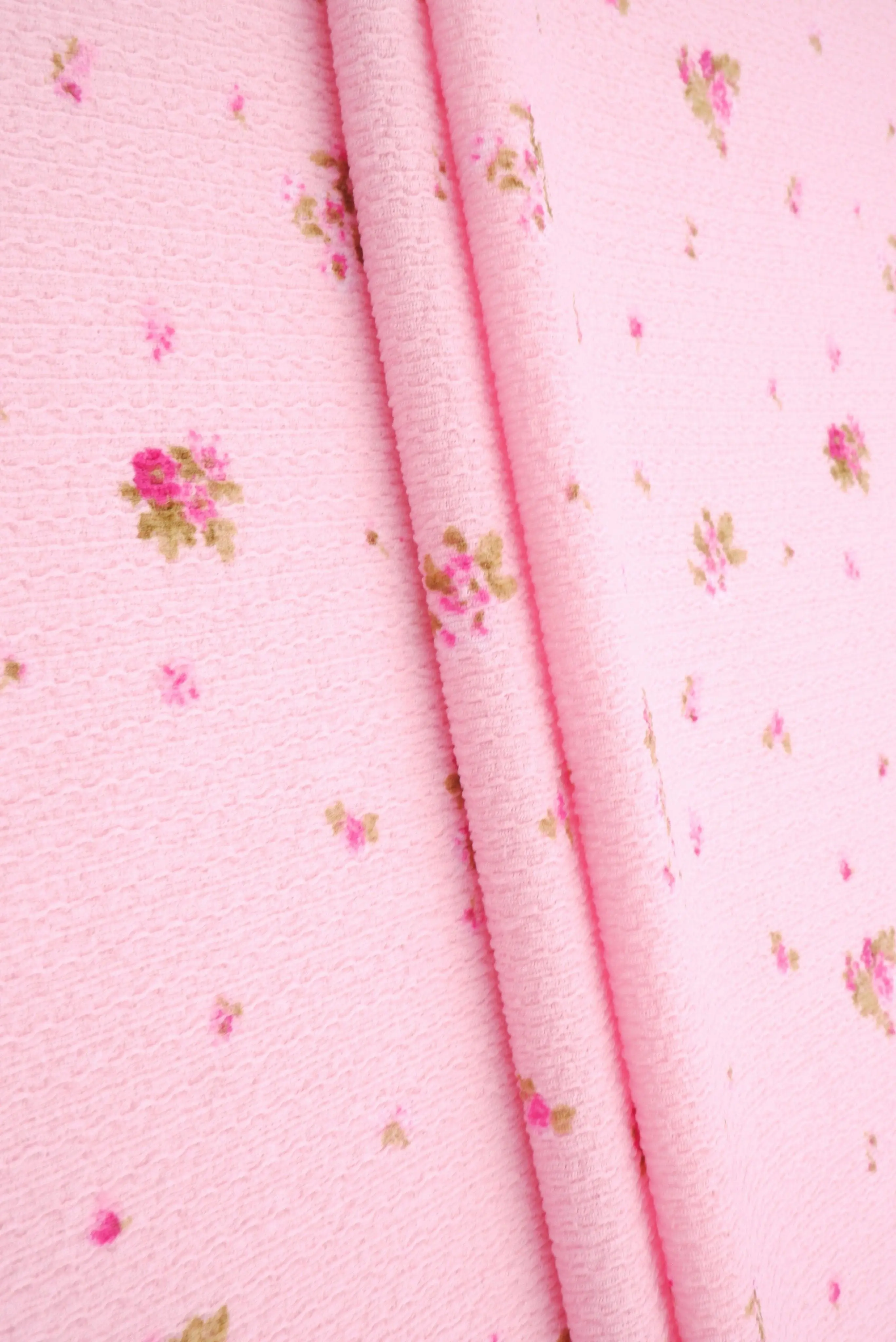 Crinkle Crepe Ditsy Floral Print Knit Fabric CRP4670-MS11578 - Image 3
