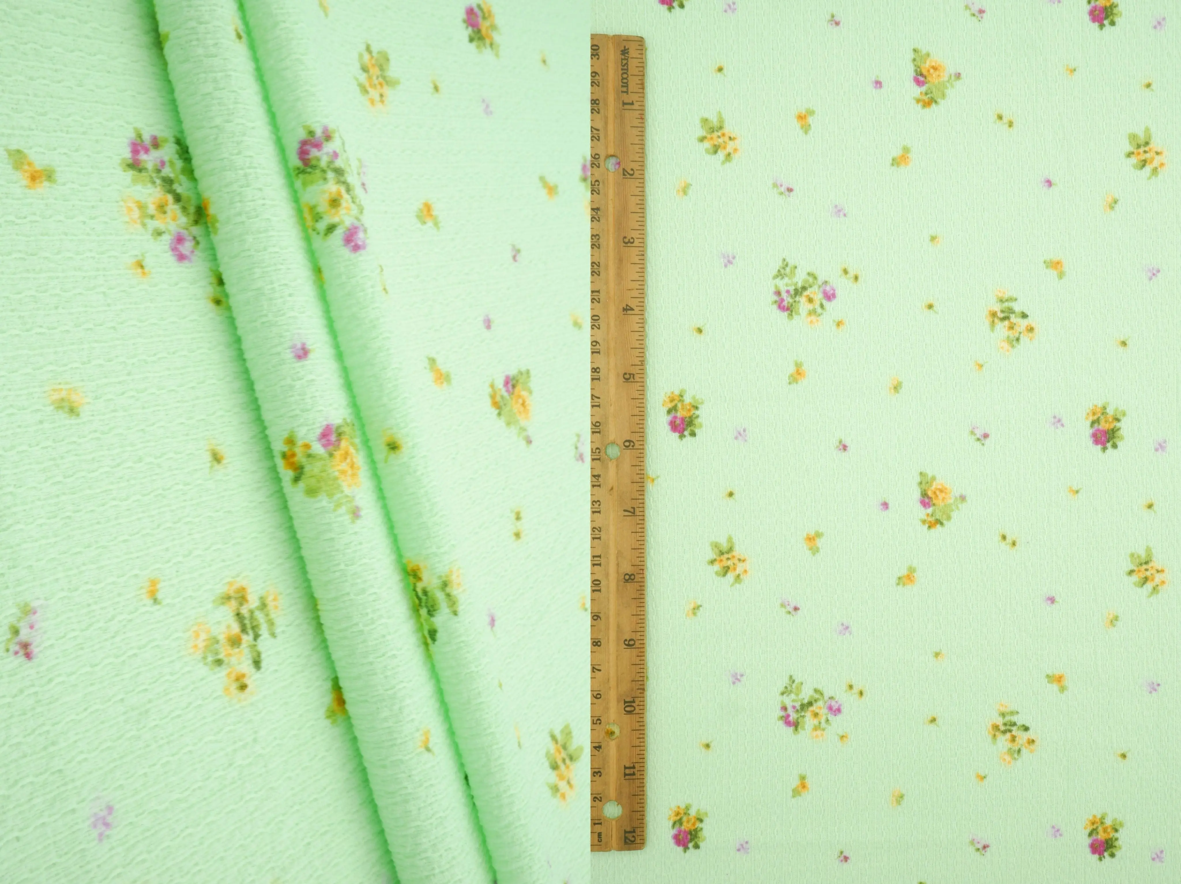 Crinkle Crepe Ditsy Floral Print Knit Fabric CRP4670-MS11578 - Image 6