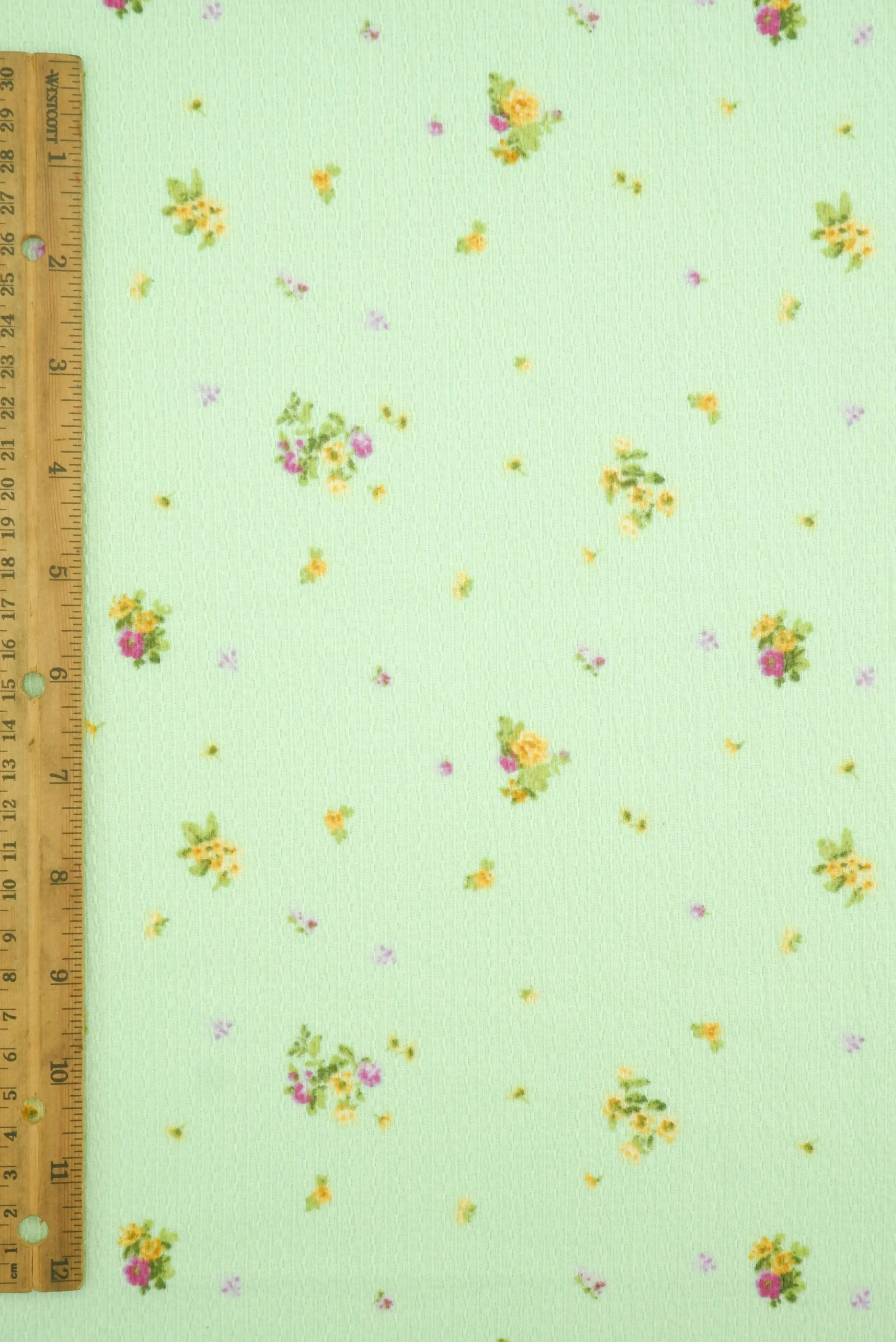 Crinkle Crepe Ditsy Floral Print Knit Fabric CRP4670-MS11578 - Image 7