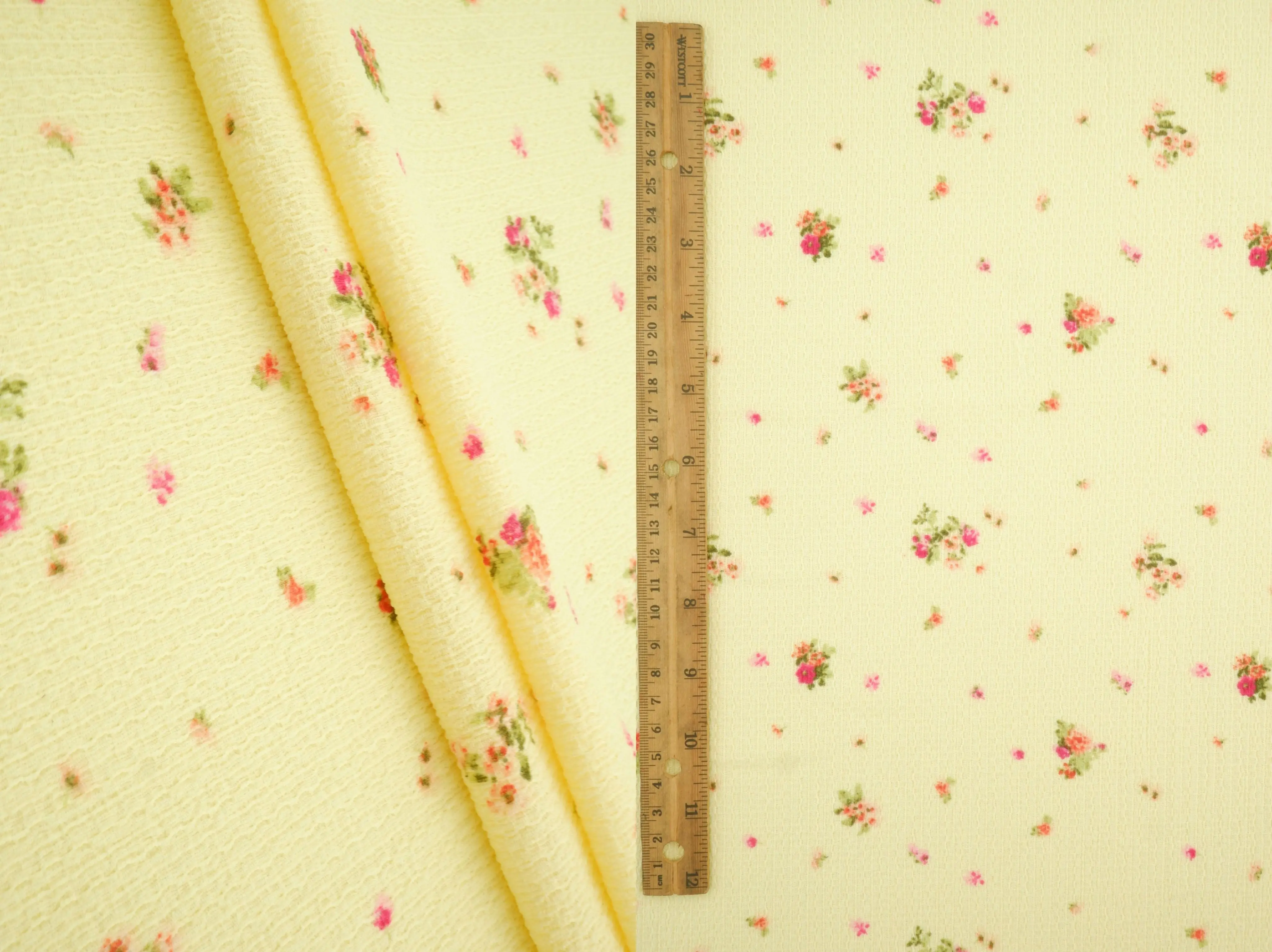 Crinkle Crepe Ditsy Floral Print Knit Fabric CRP4670-MS11578 - Image 9