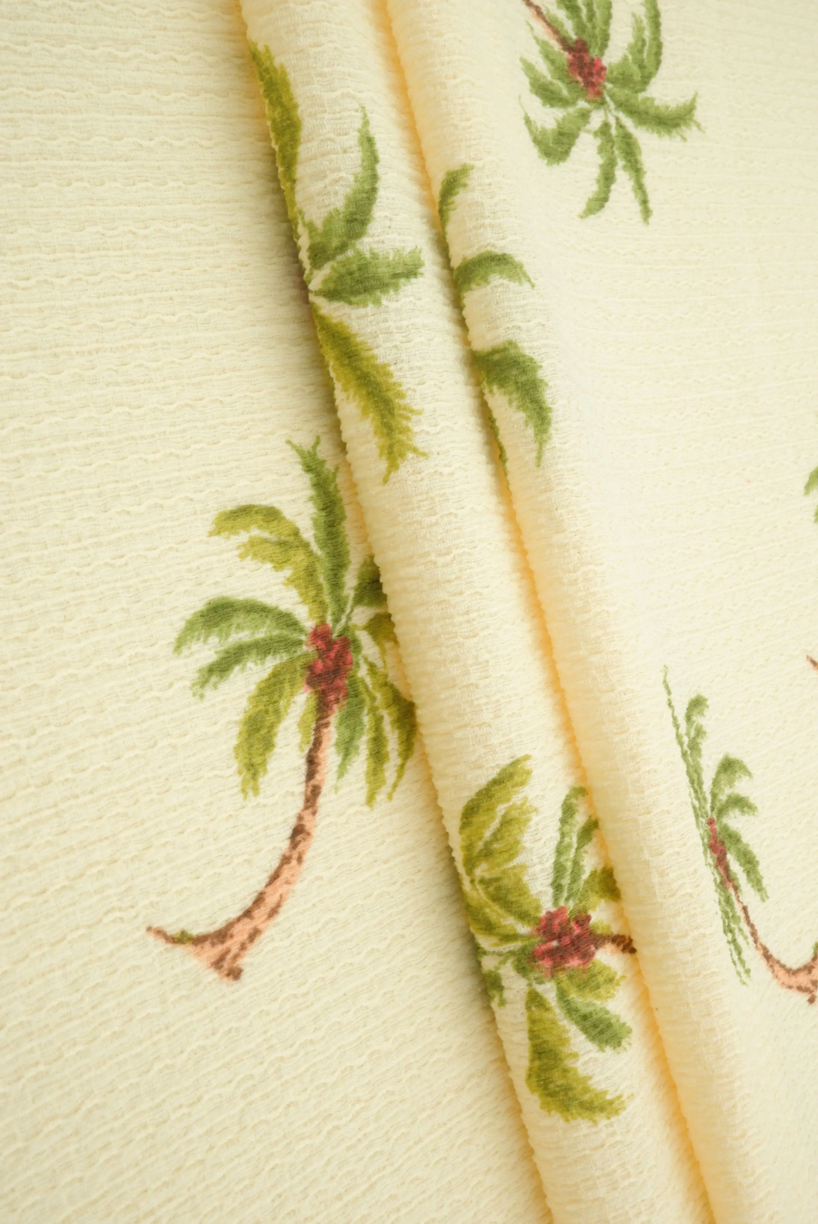 Palm Tree Crinkle Crepe Print Fabric CRP4670-MS11615 - Image 6