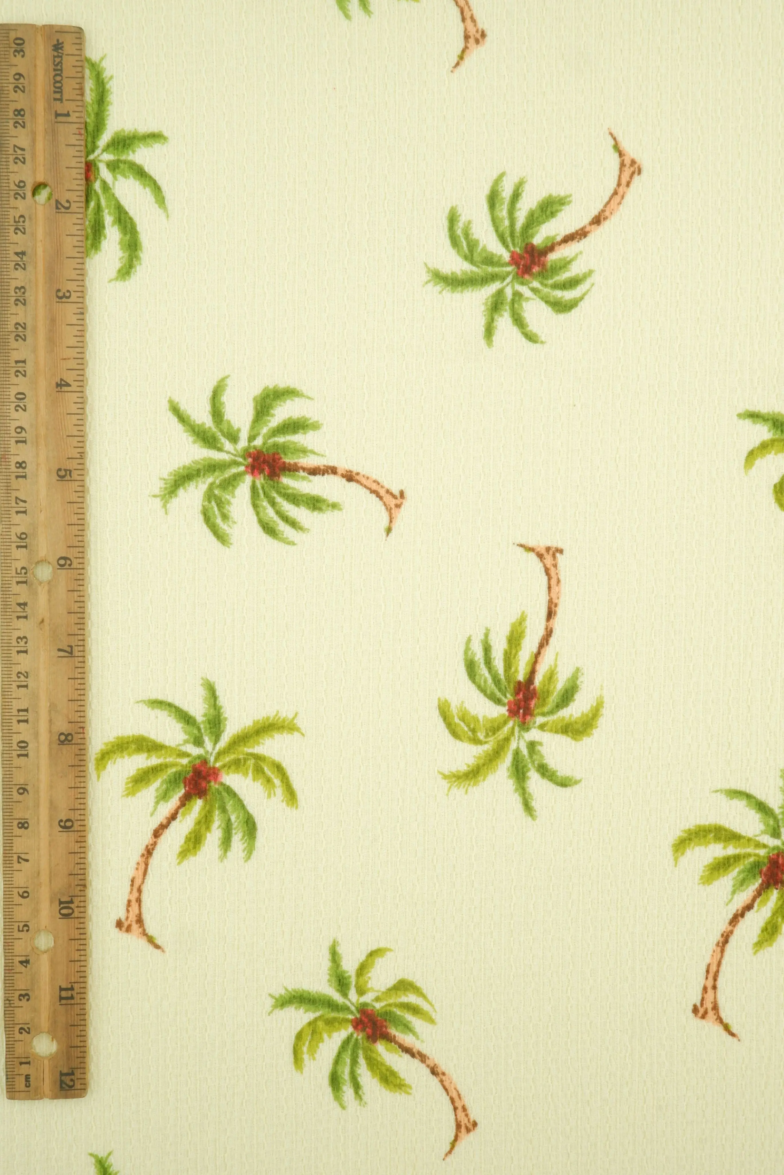 Palm Tree Crinkle Crepe Print Fabric CRP4670-MS11615 - Image 7