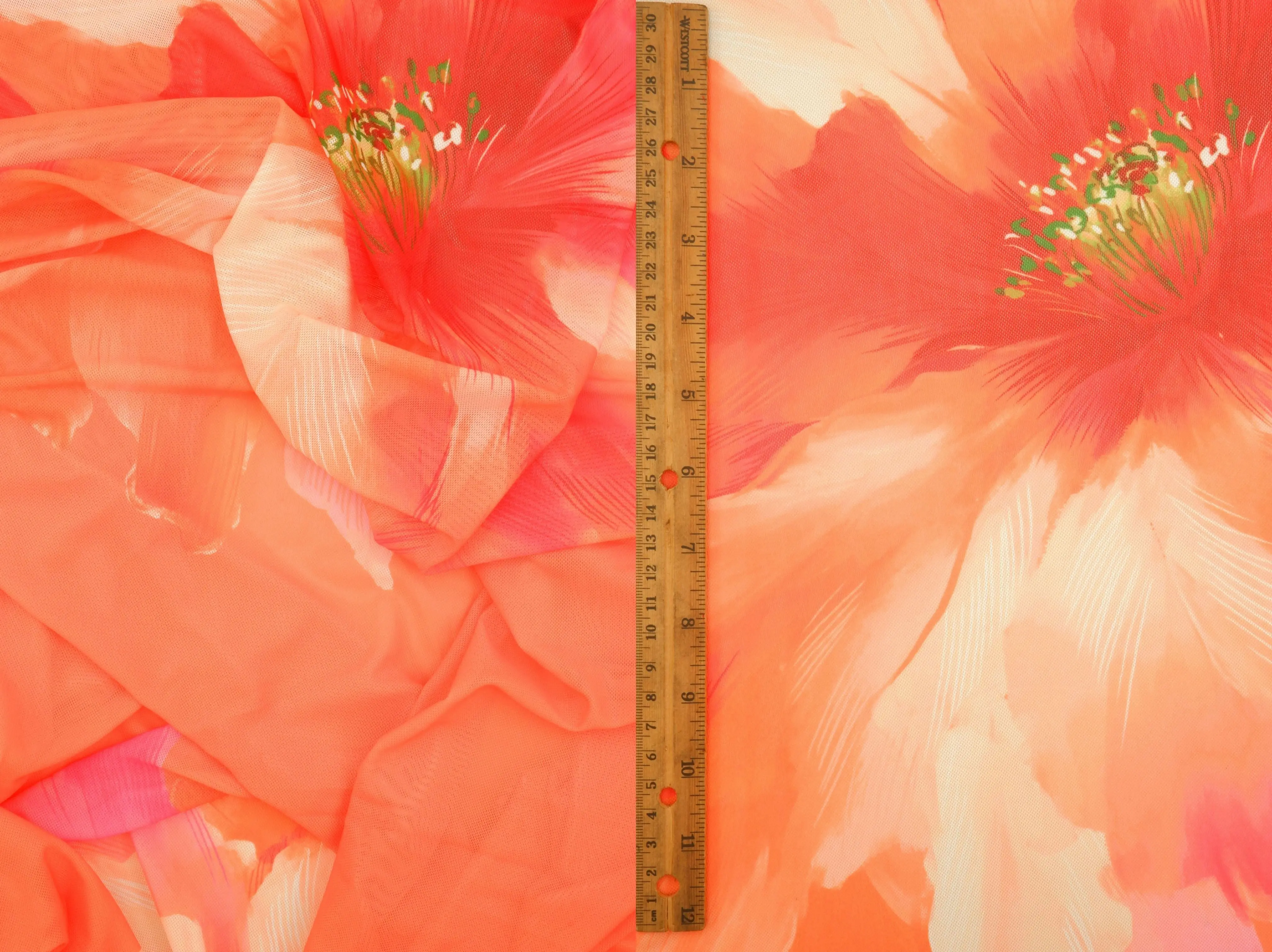 Digital Floral Print Mesh DMESH-MS11677 - Image 4