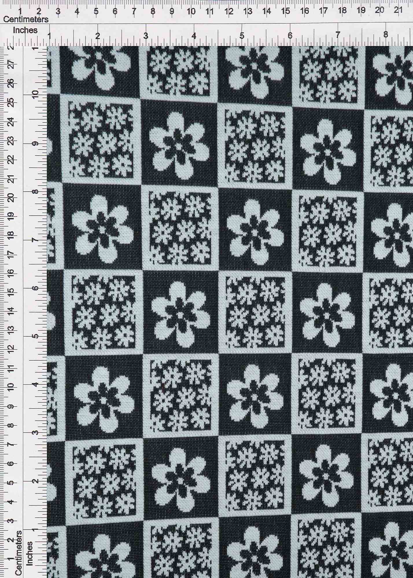 Double Knit Jacquard Floral Fabric - KNT4445 - Image 3