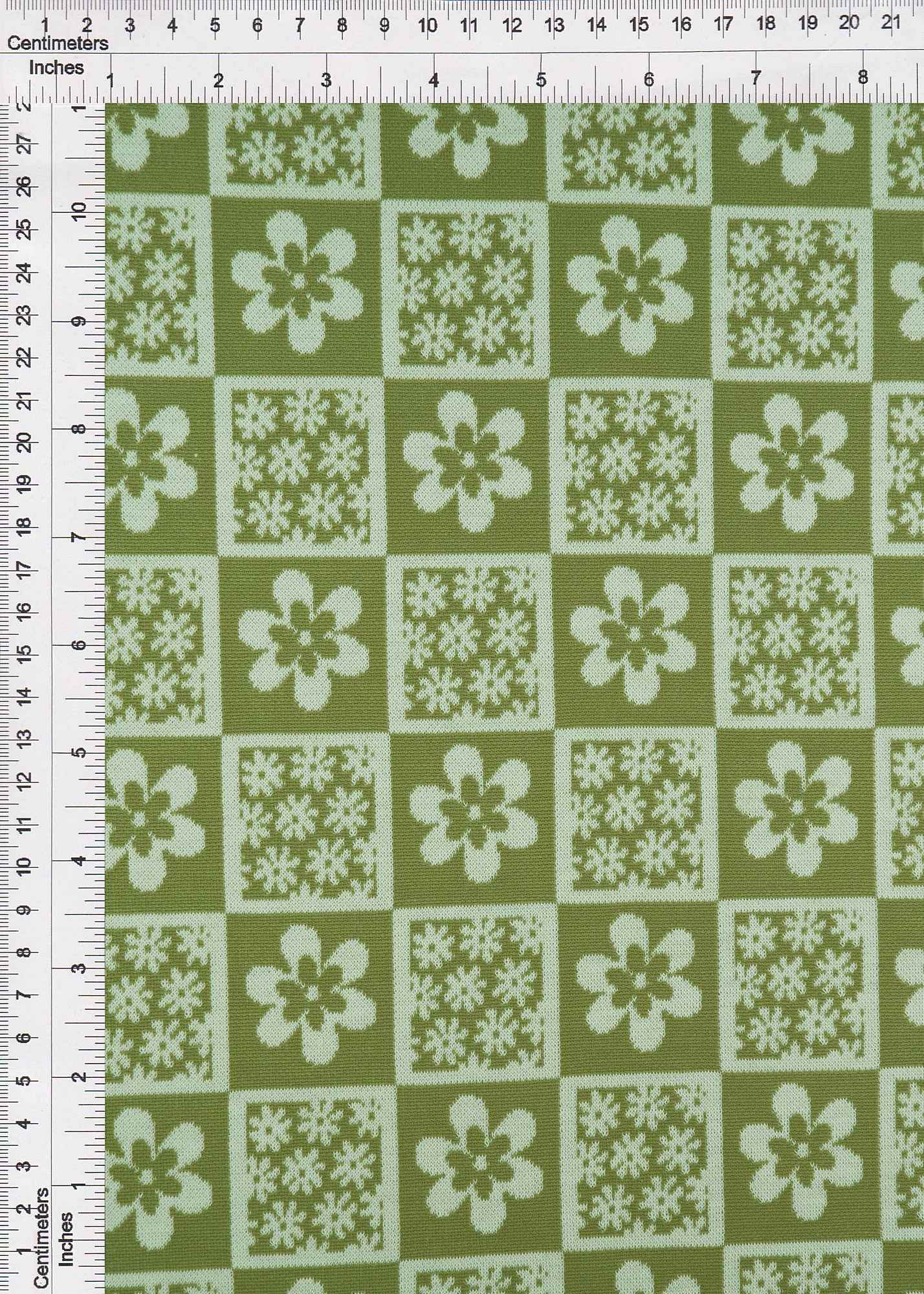 Double Knit Jacquard Floral Fabric - KNT4445 - Image 7