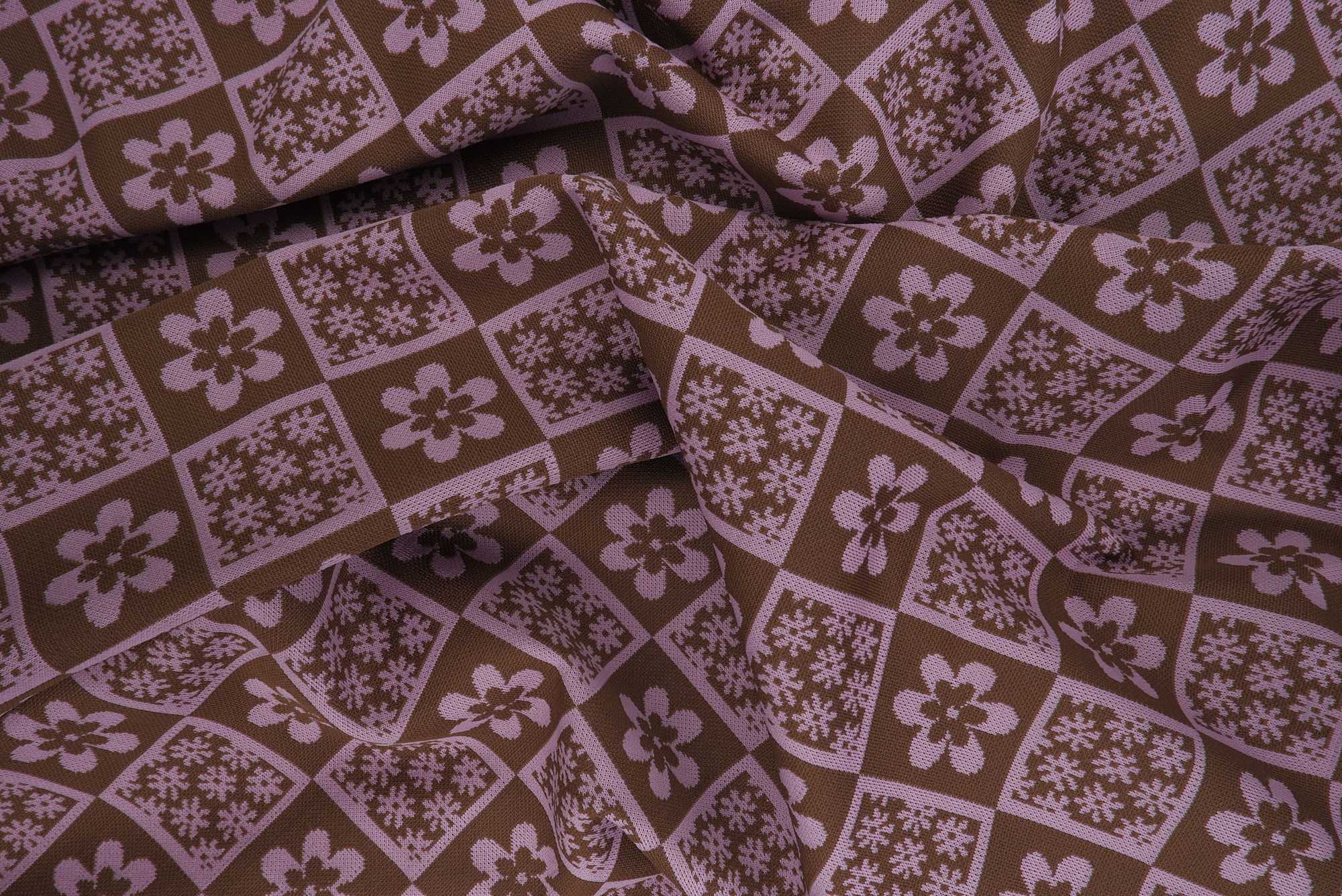Double Knit Jacquard Floral Fabric - KNT4445 - Image 9