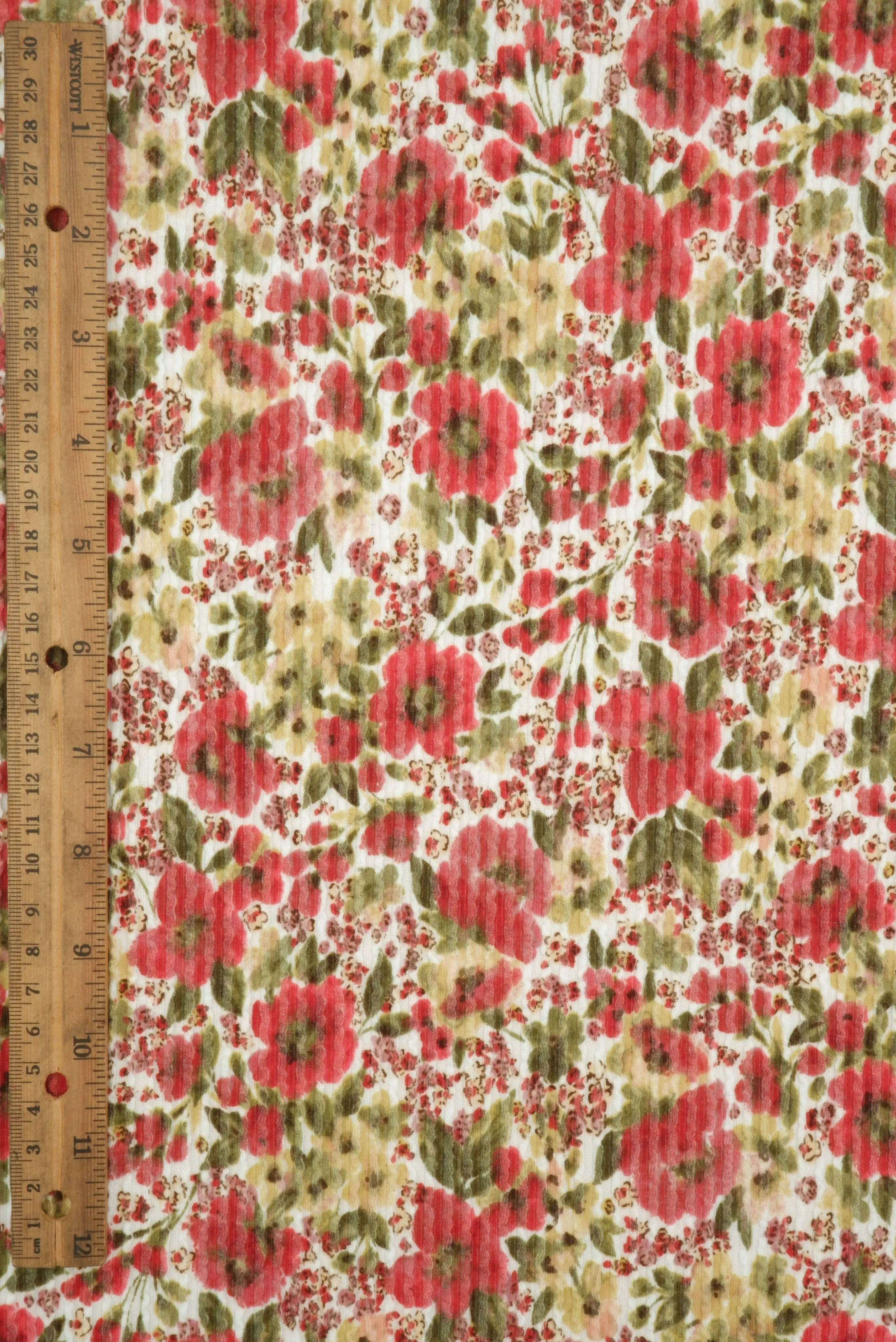 Double Knit Jacquard Floral Fabric   KNT4463-MS11062 - Image 3