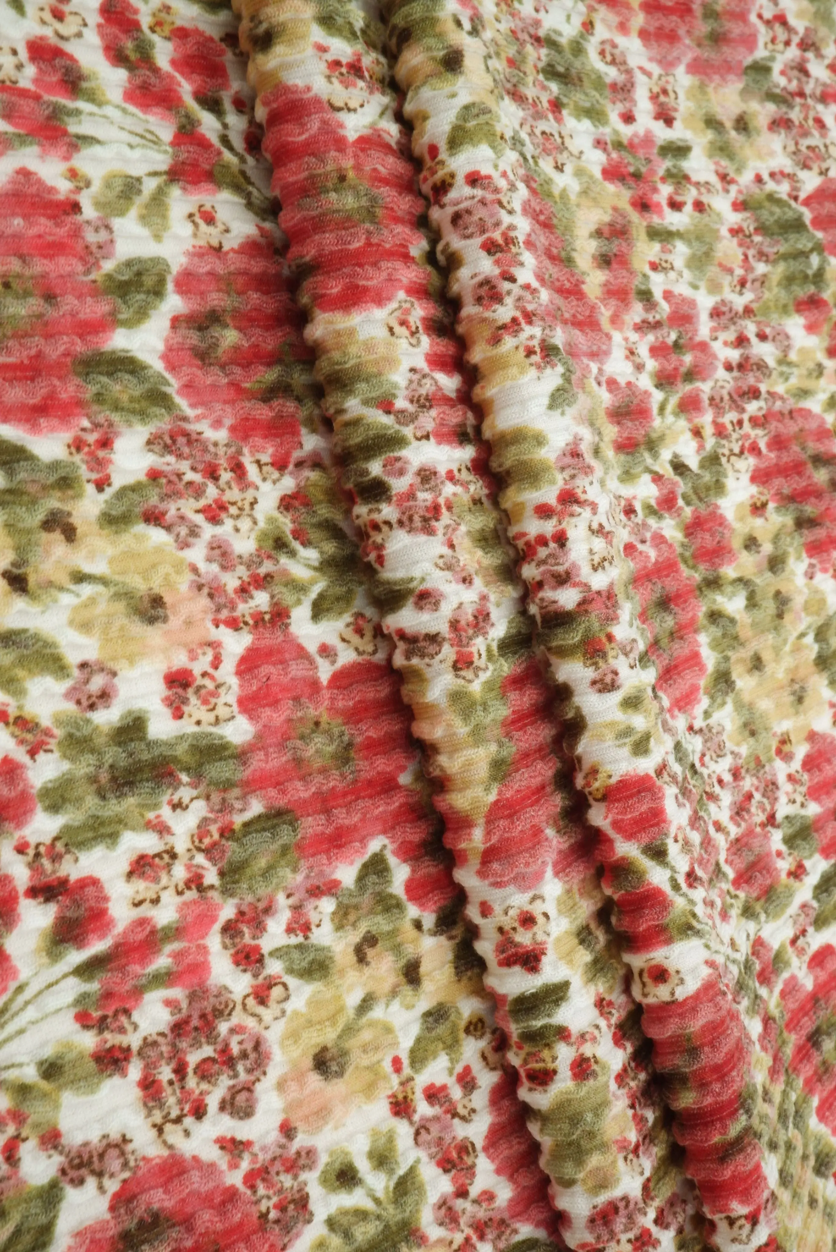Double Knit Jacquard Floral Fabric   KNT4463-MS11062 - Image 4