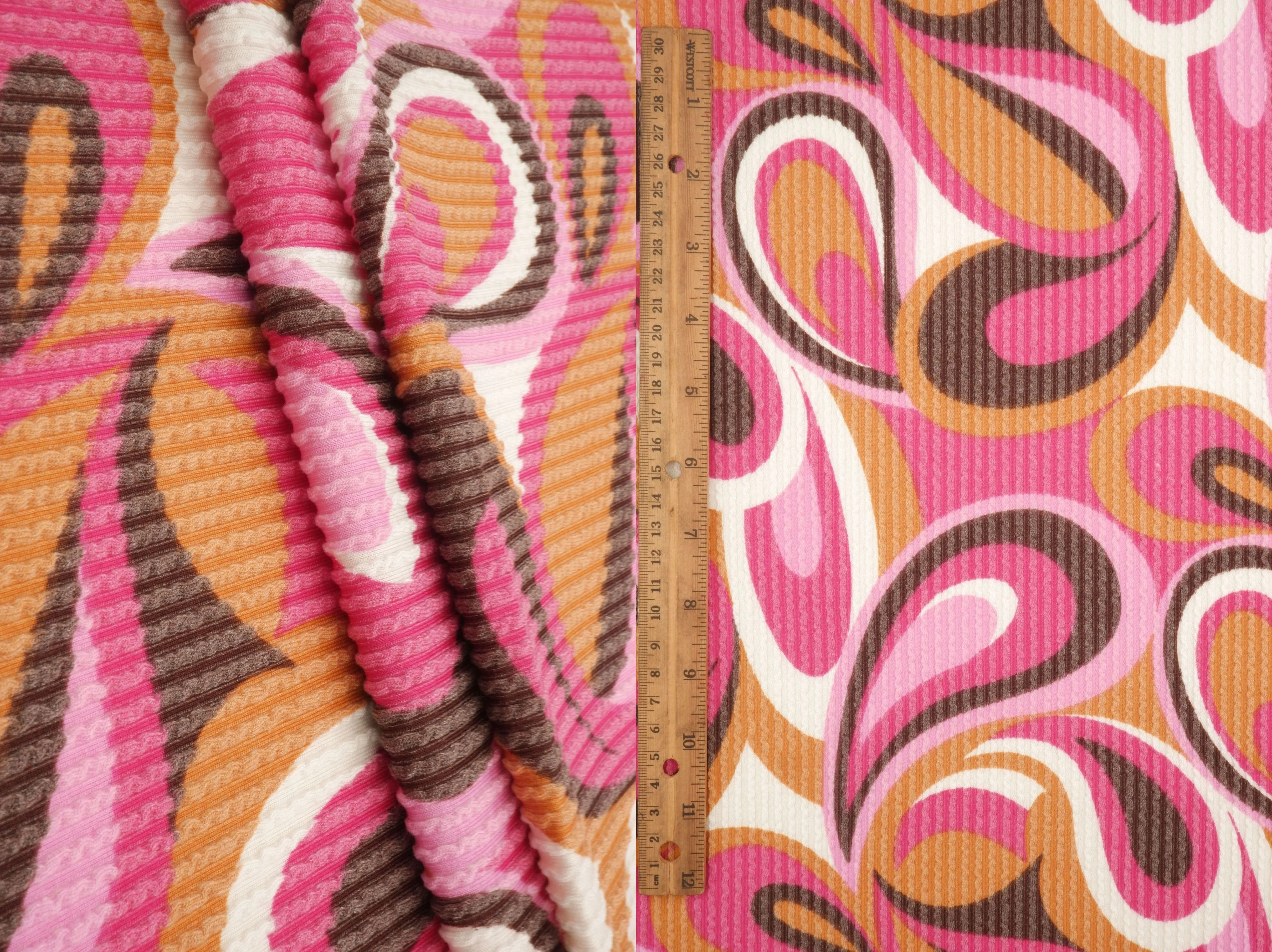 Double Knit Jacquard Paisley Fabric KNT4463-SE80904 - Image 7