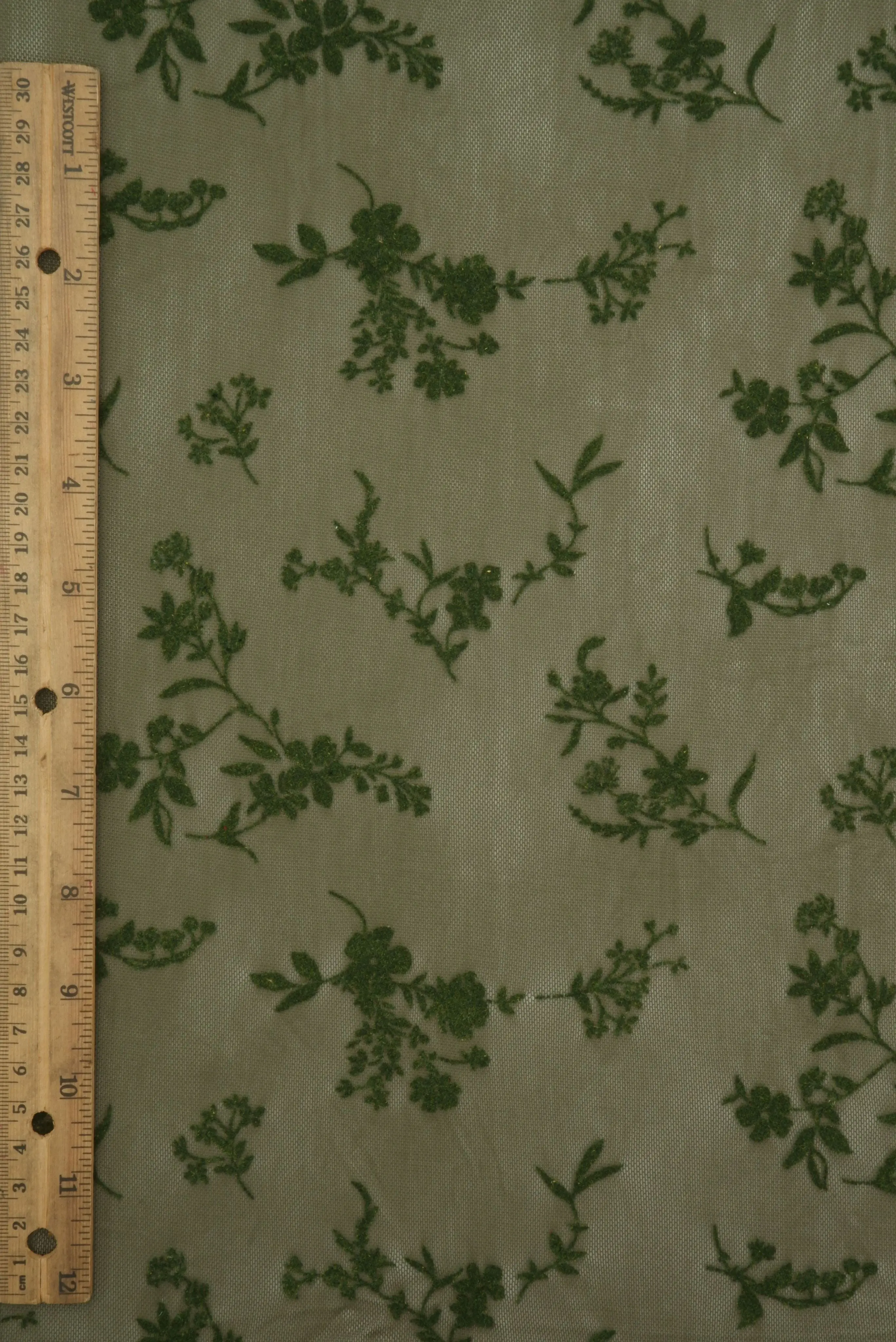 Floral Flocked Mesh Fabric FLOCK-MS11563 - Image 8