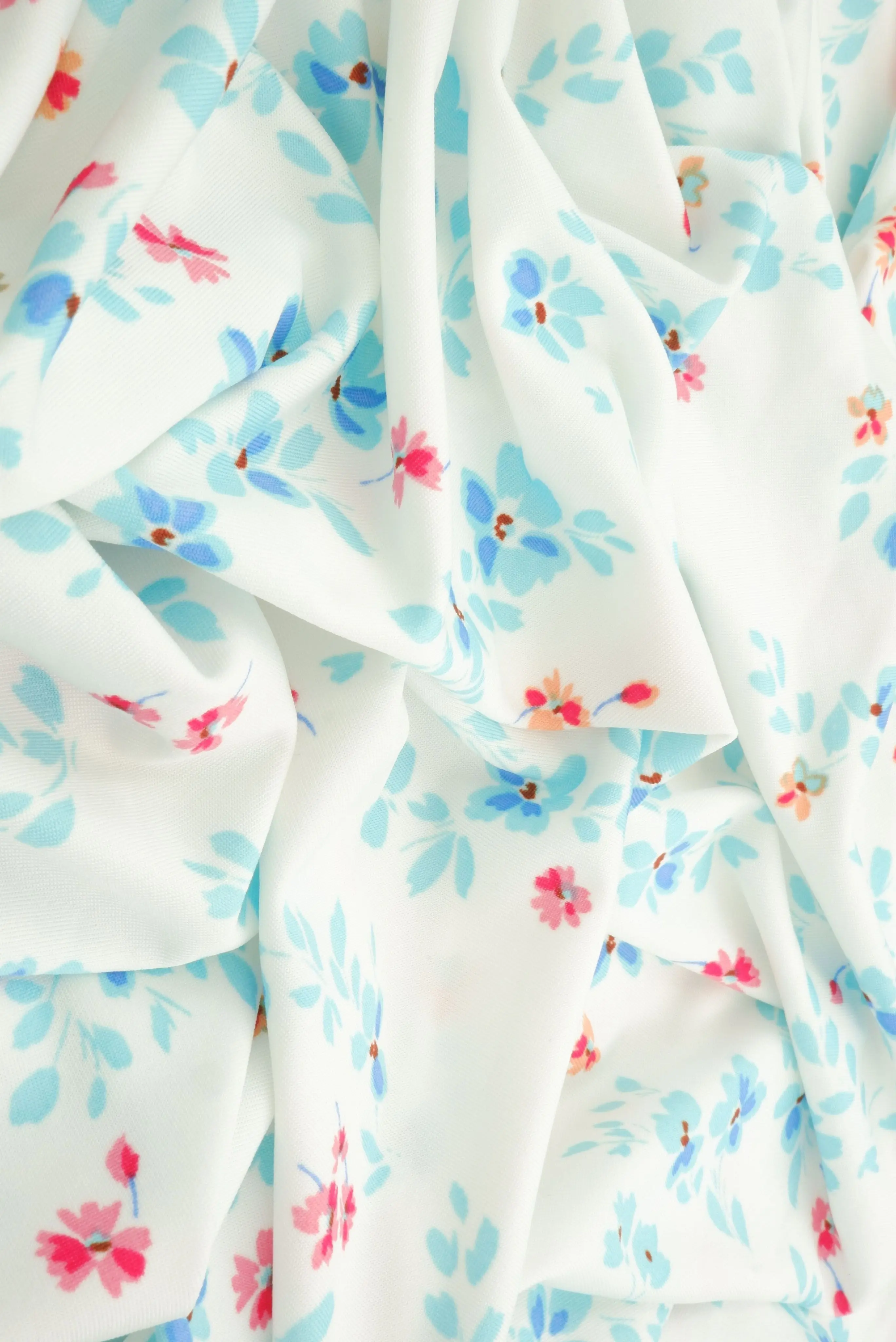 Floral Print Stretch DTY Knit Fabric - KNT4498-M11016B - Image 9