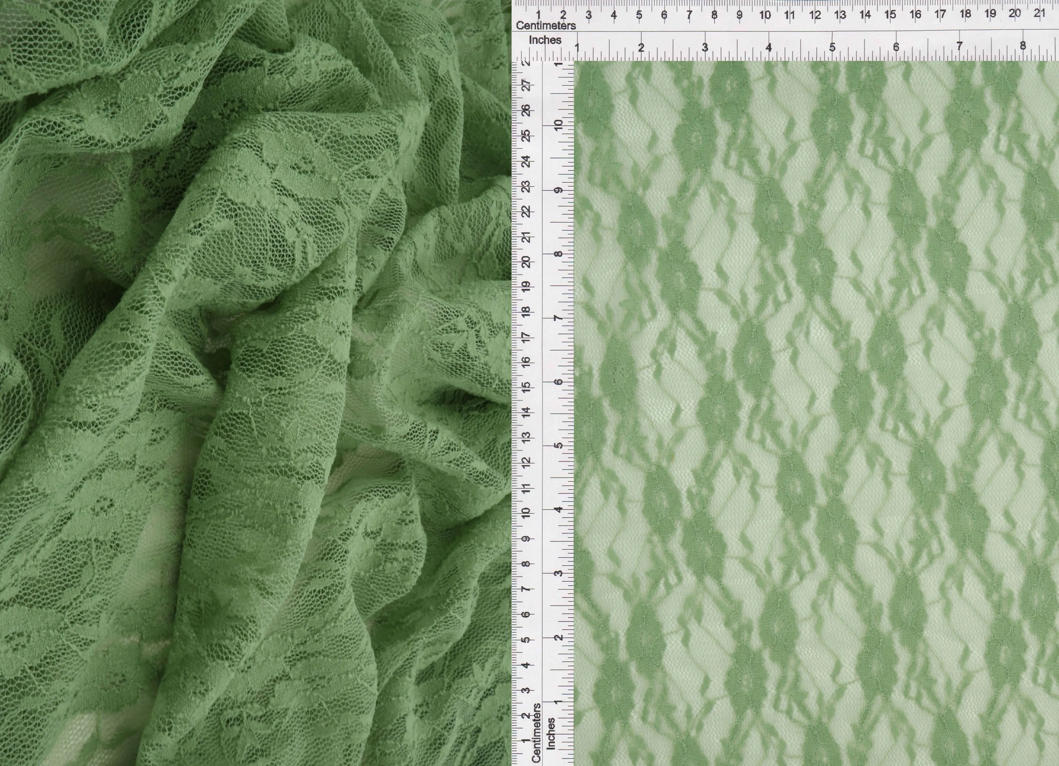 Floral Stretch Lace Fabric - LACE-4481 - Image 5