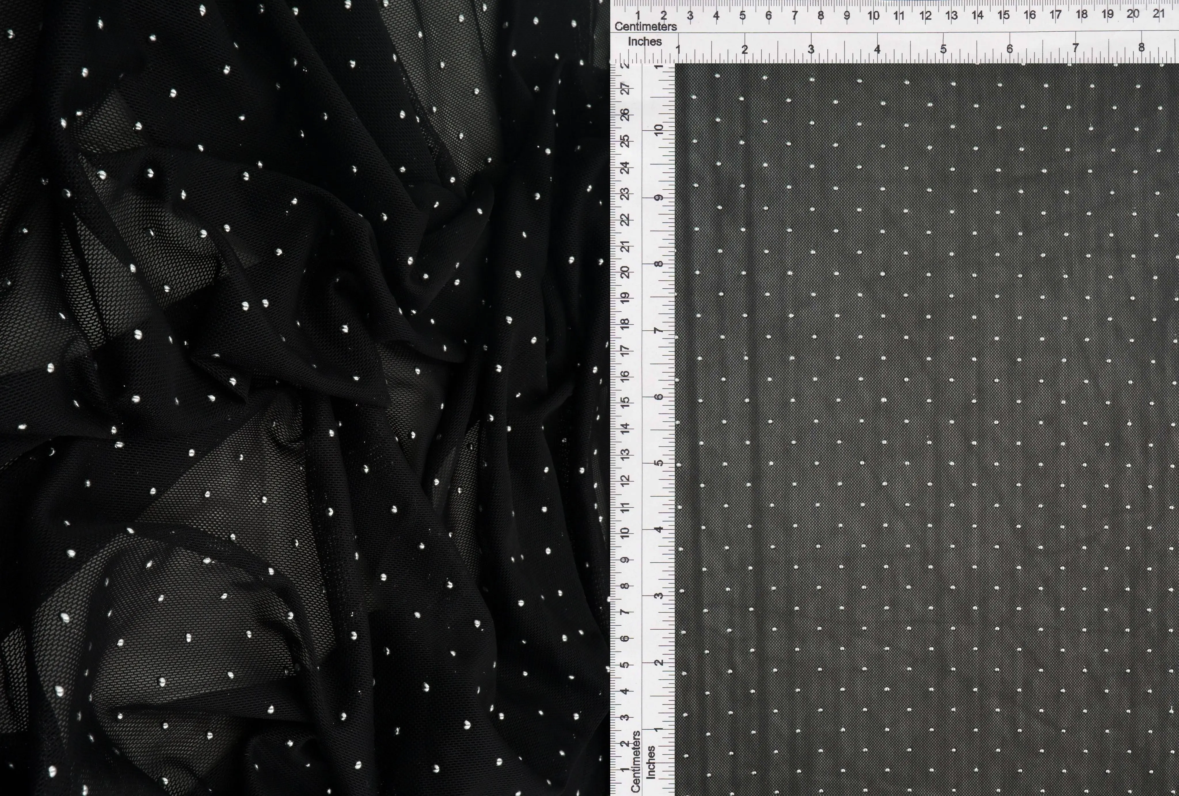 Foil Dot Stretch Mesh Fabric - MESH-4600