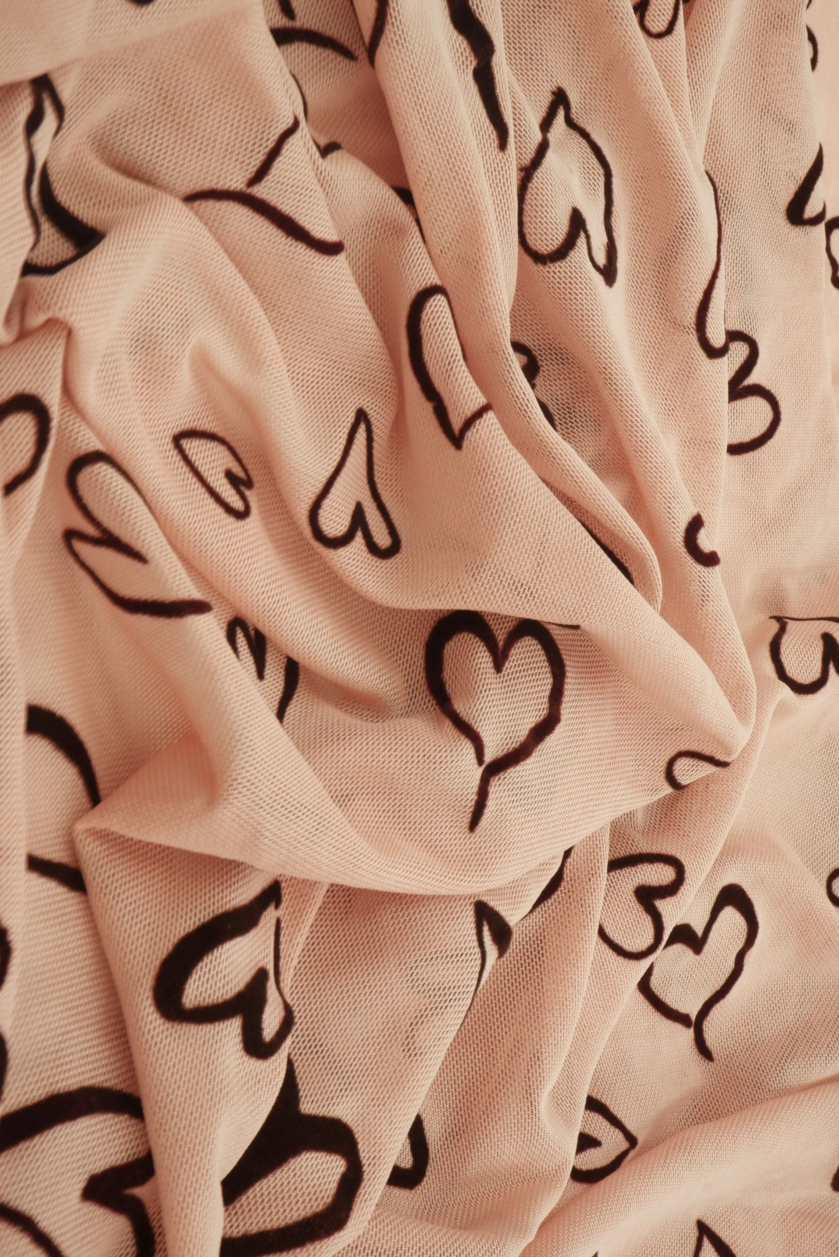 Heart Flocked Double Color Mesh Fabric FLOCK-MS11550 - Image 6