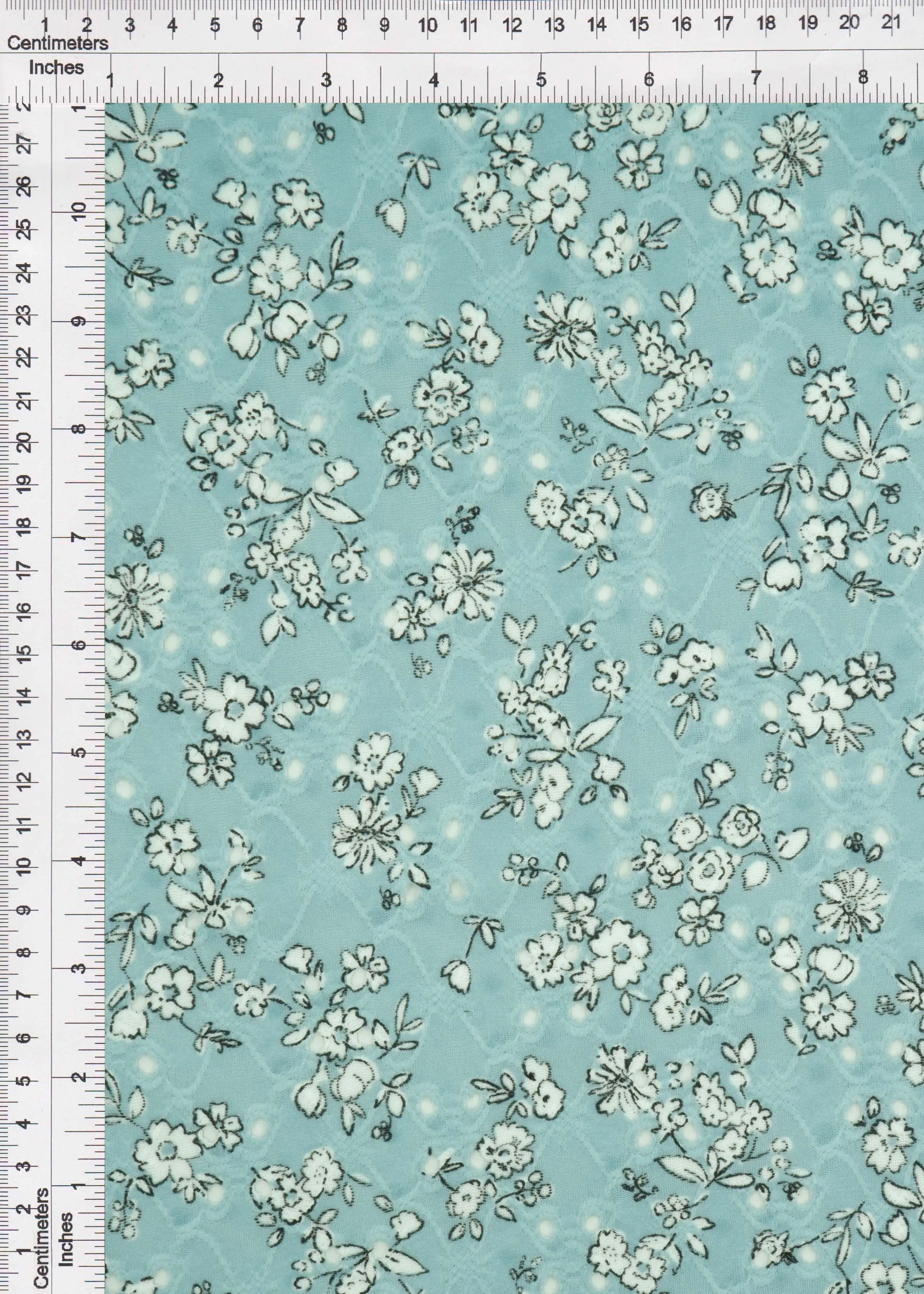 Jacquard Eyelet Floral Knit Stretch Fabric - KNT4187-Q00713 - Image 3