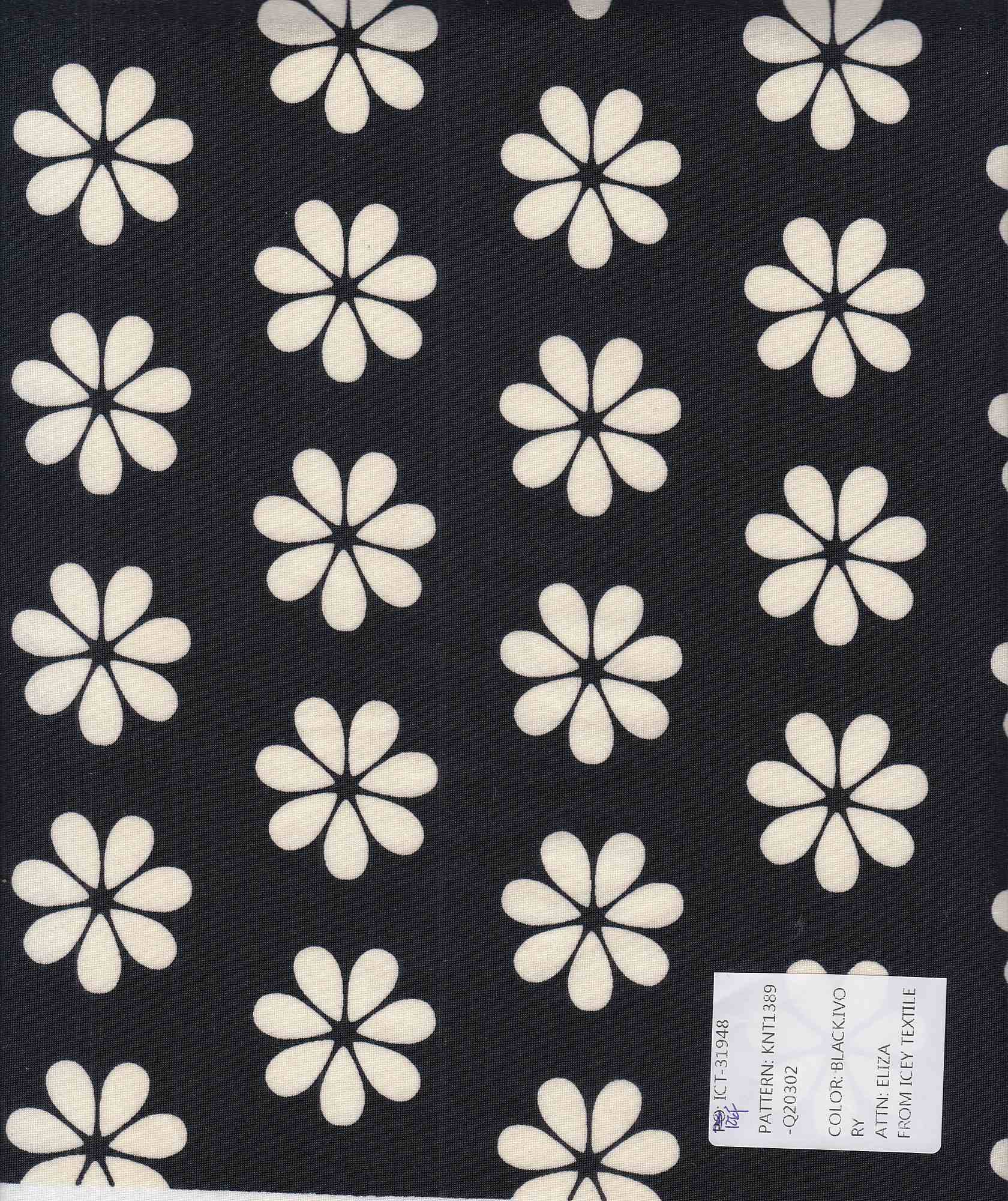 DTY Floral Stretch Knit Fabric - KNT1389-Q20302 - Image 4