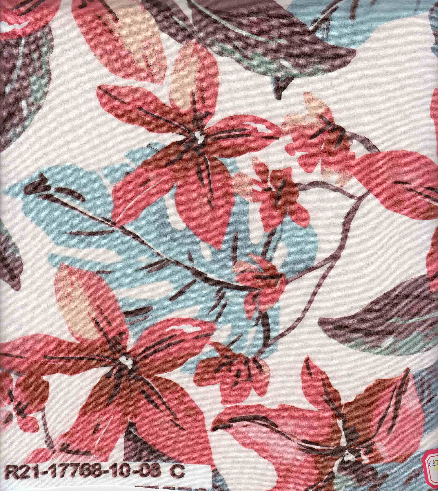 DTY Brushed Big Floral Print Knit Fabric - KNT2100-Q11102 - Image 4