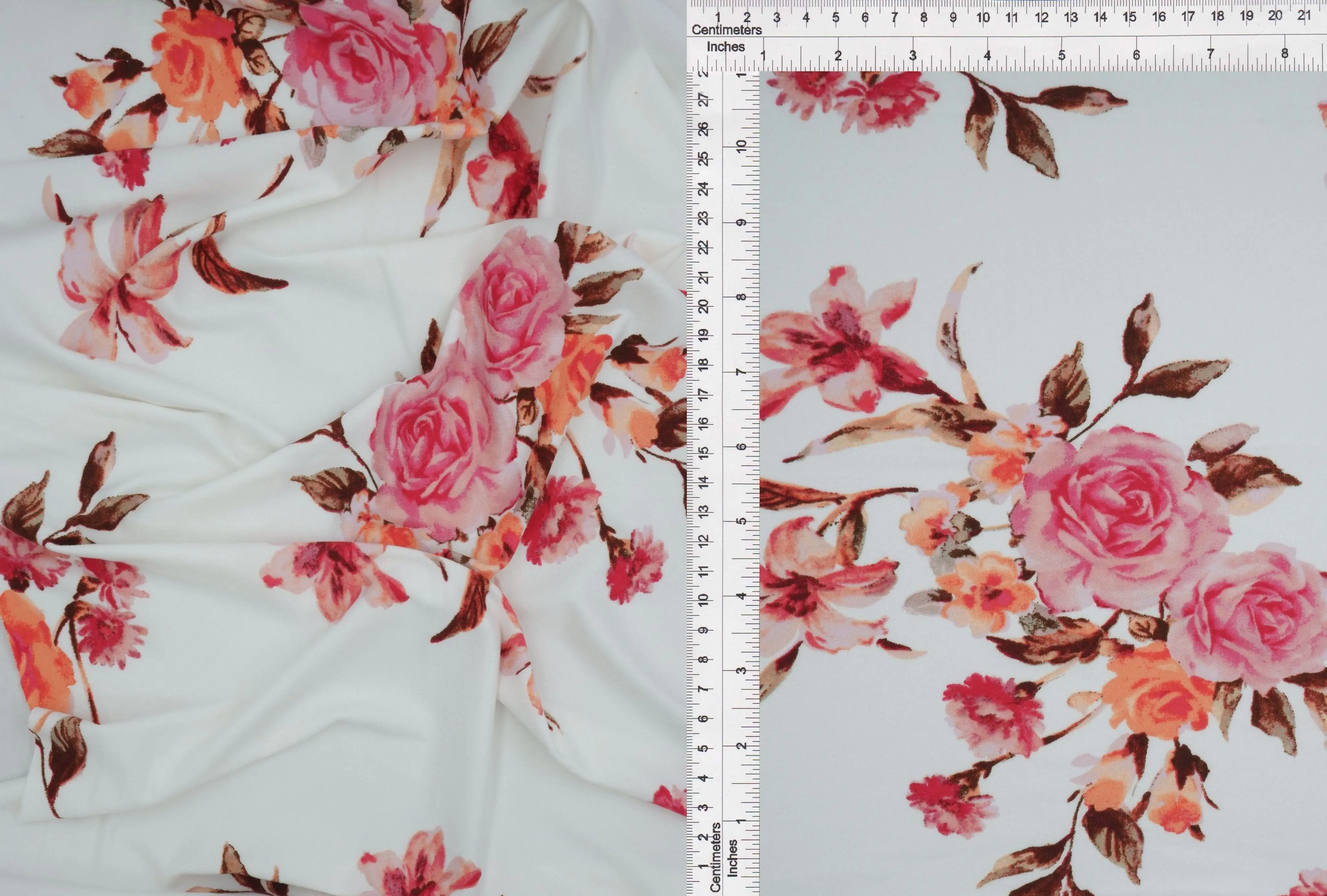 DTY Brushed Floral Stretch Knit Fabric - KNT2100-Q11115