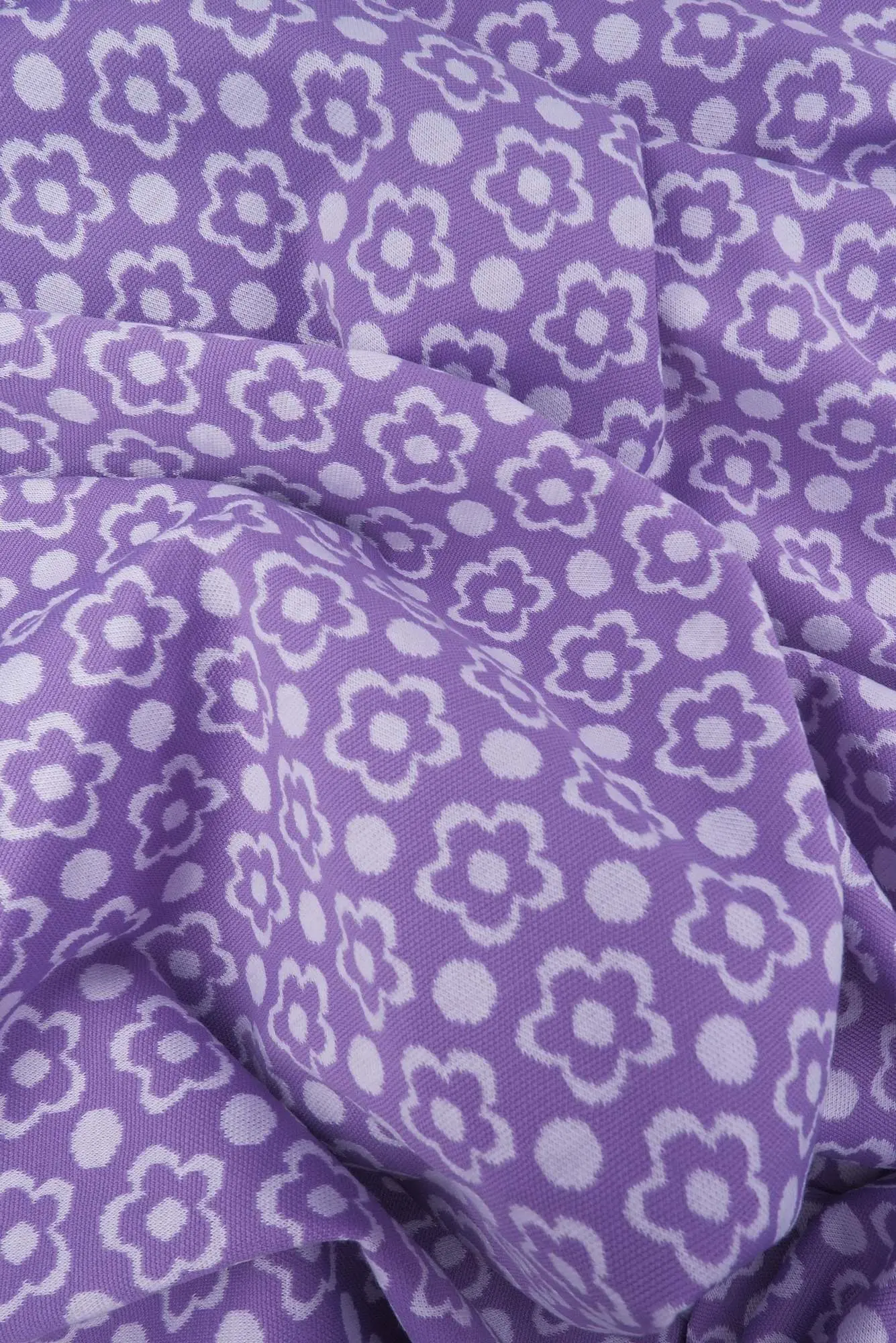 Double Knit Jacquard Floral Fabric - KNT4443 - Image 14