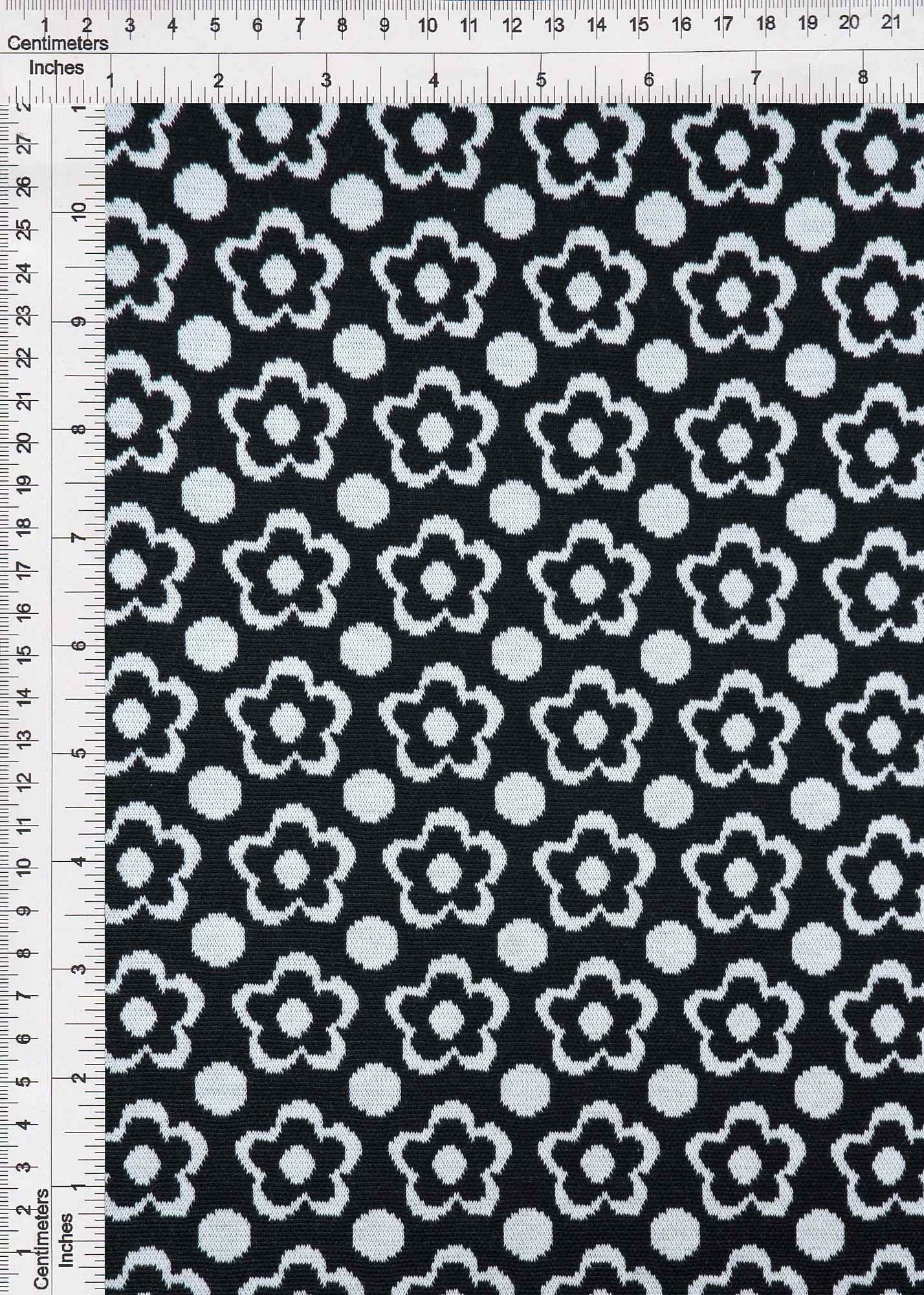 Double Knit Jacquard Floral Fabric - KNT4443 - Image 7