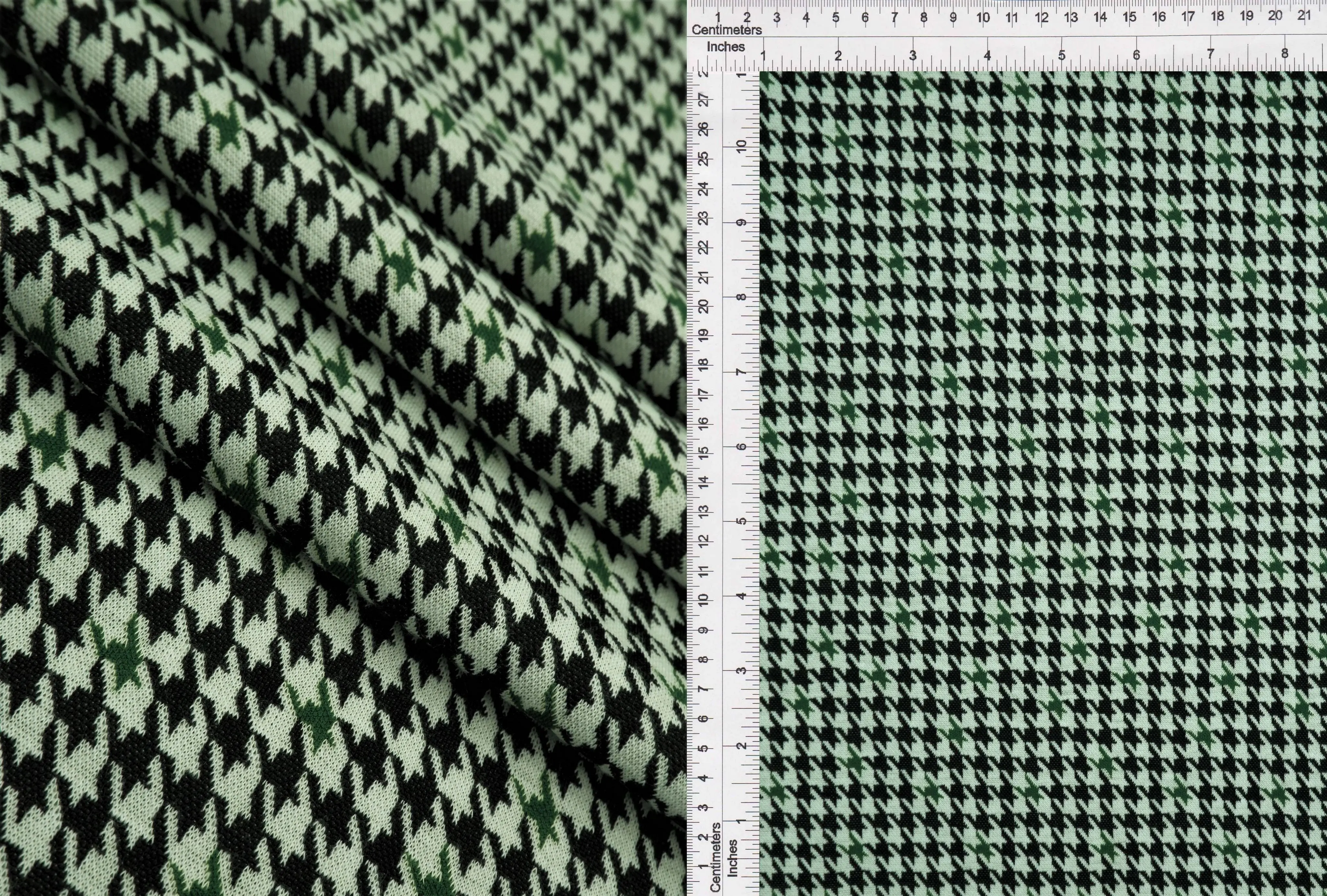 Houndstooth Double Knit Jacquard Fabric - KNT4454 - Image 2