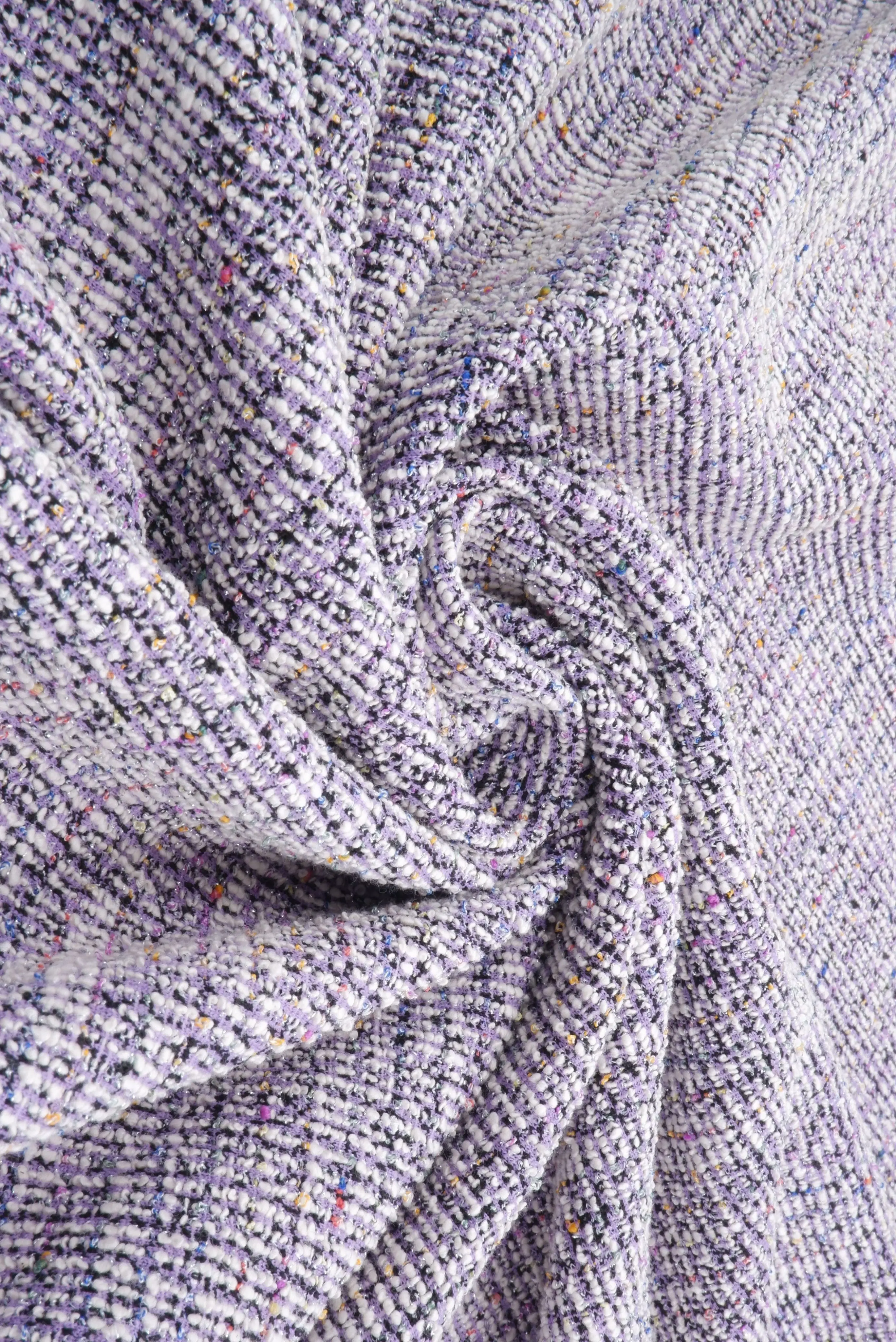 Boucle Lurex Jacquard Knit Fabric - KNT4550 - Image 3