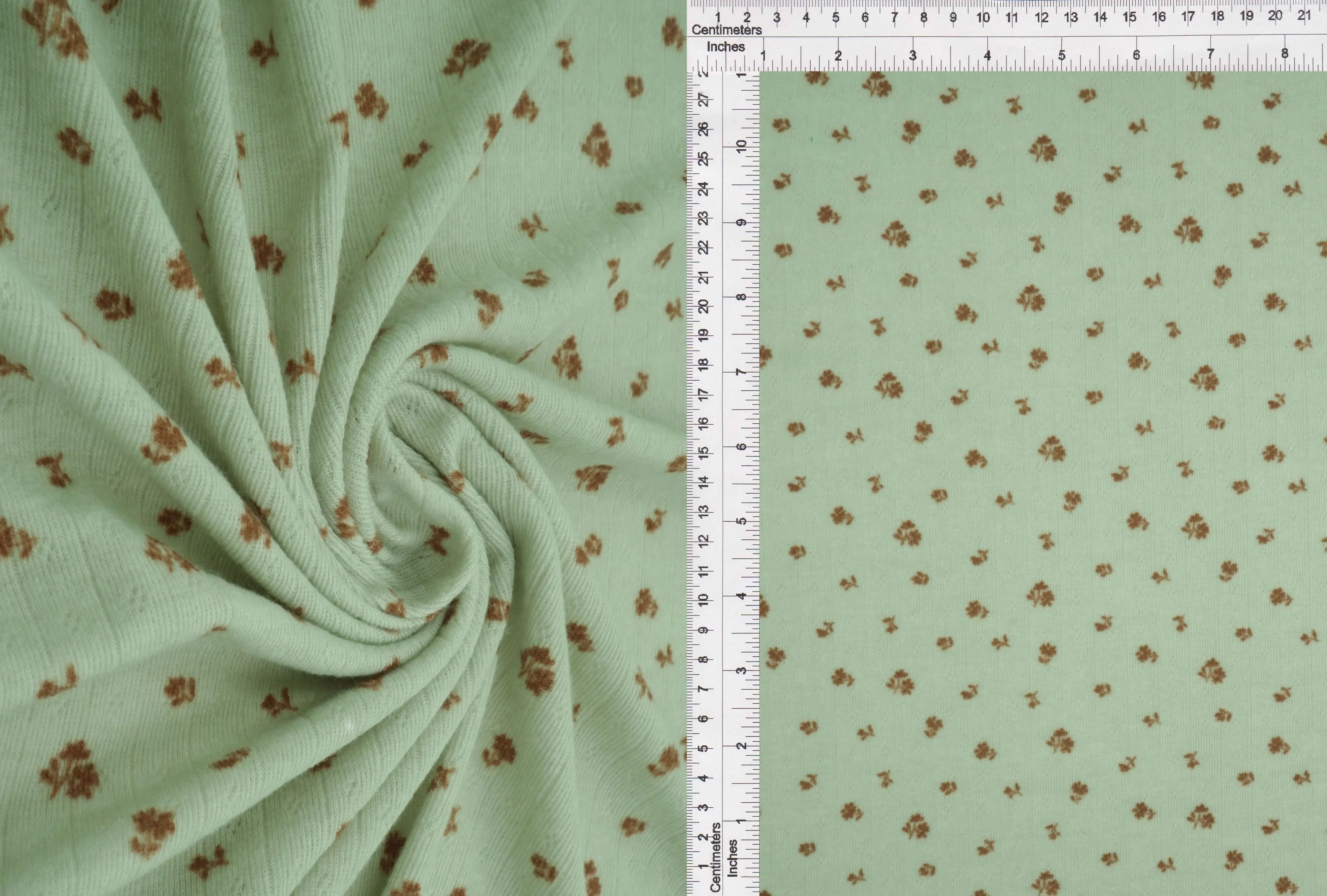 Ditsy Print Cotton Style Pointelle Knit Fabric - KNT4606-MS11366 - Image 13