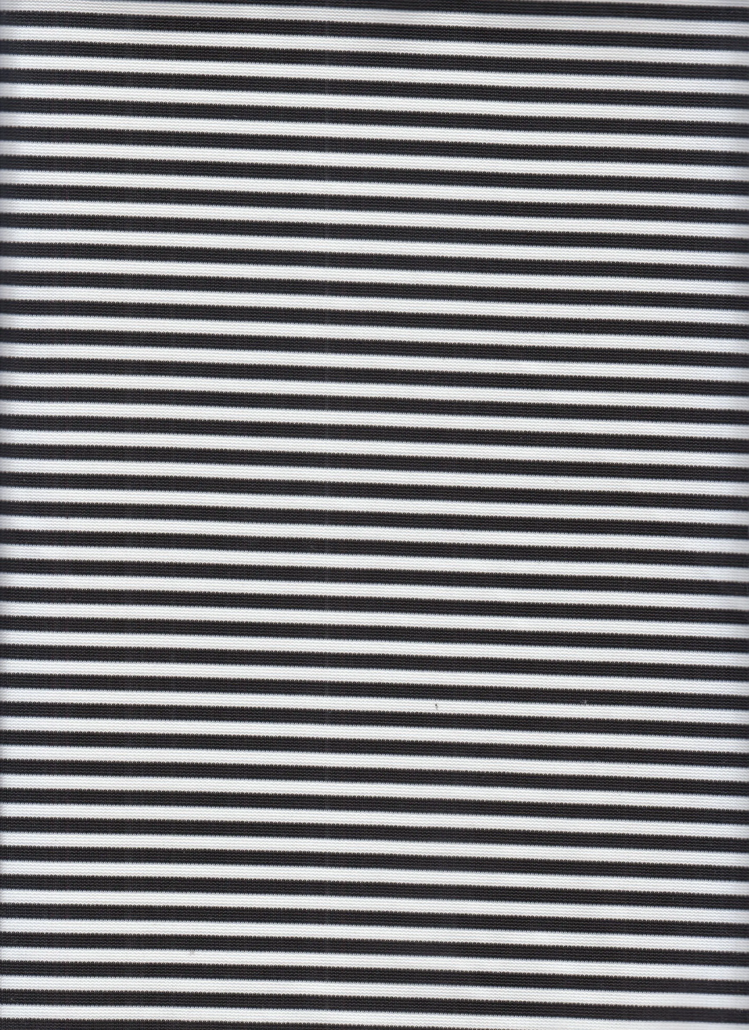 Small Stripe Yarn Dye Ponte Knit Fabric - KNT4639