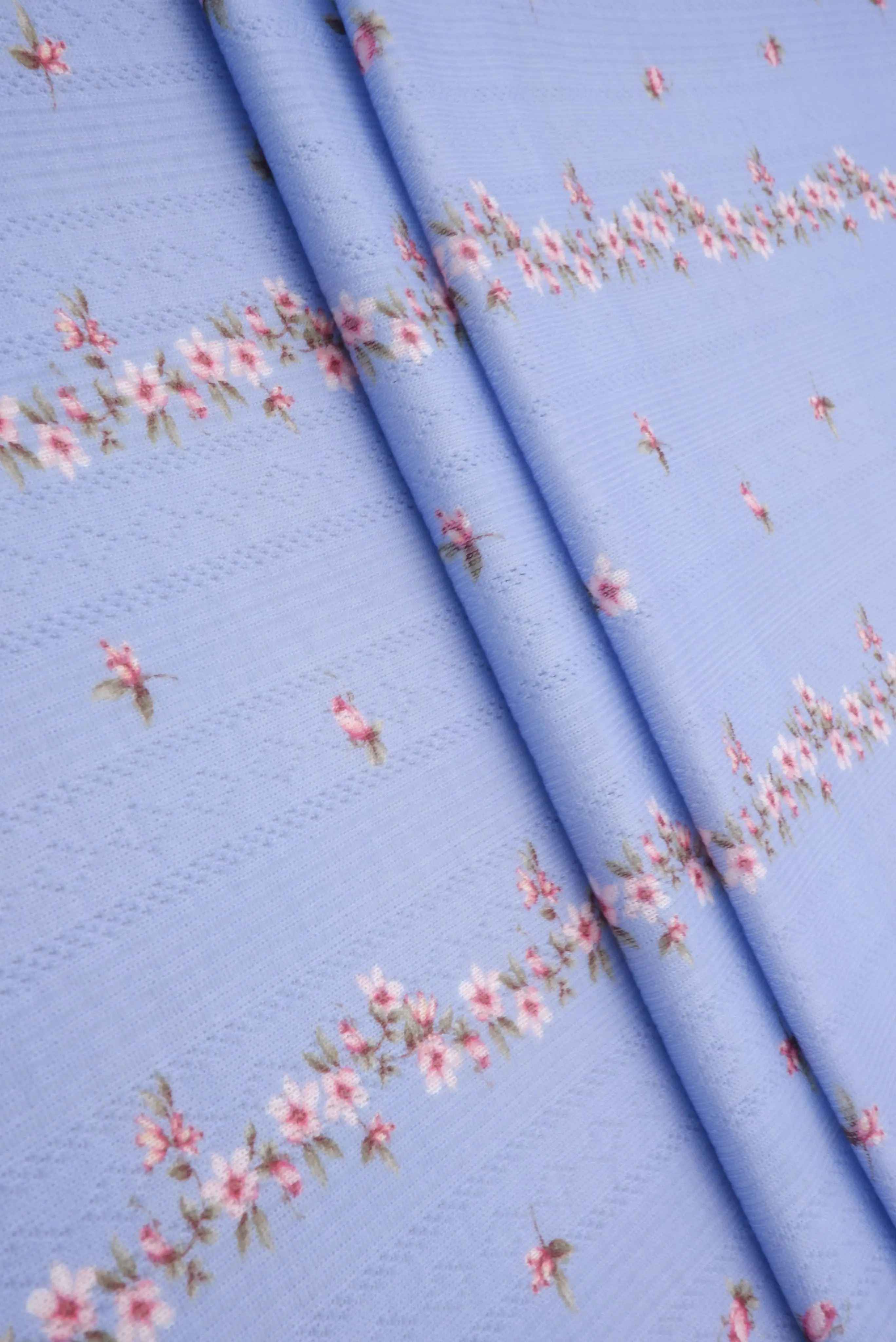 Ditsy Floral Pointelle Print Fabric   KNT4653-MS11543 - Image 4