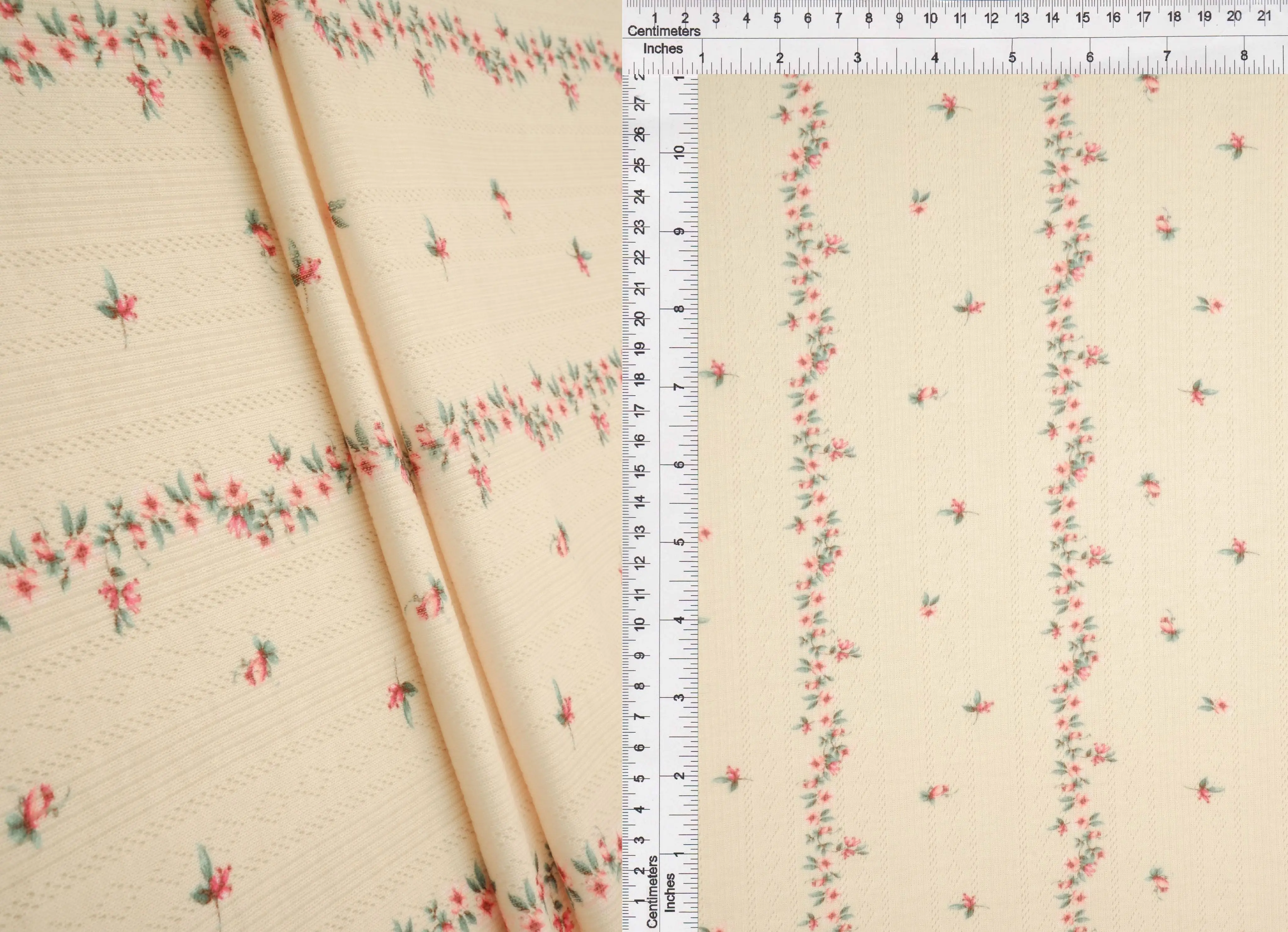 Ditsy Floral Pointelle Print Fabric   KNT4653-MS11543 - Image 8