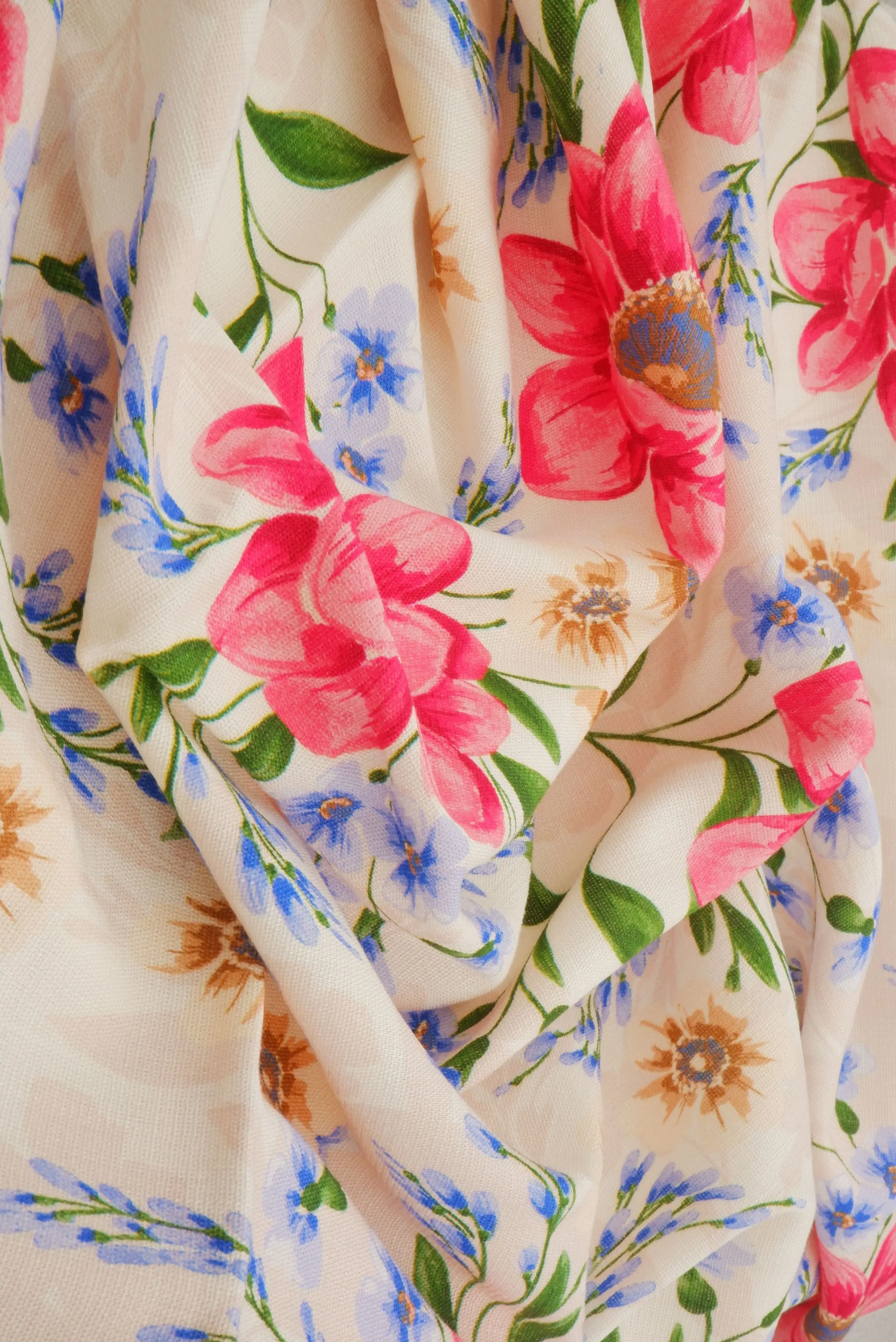 Floral Digital Print Rayon Linen Slub Fabric - LIN4650-MS11509 - Image 4