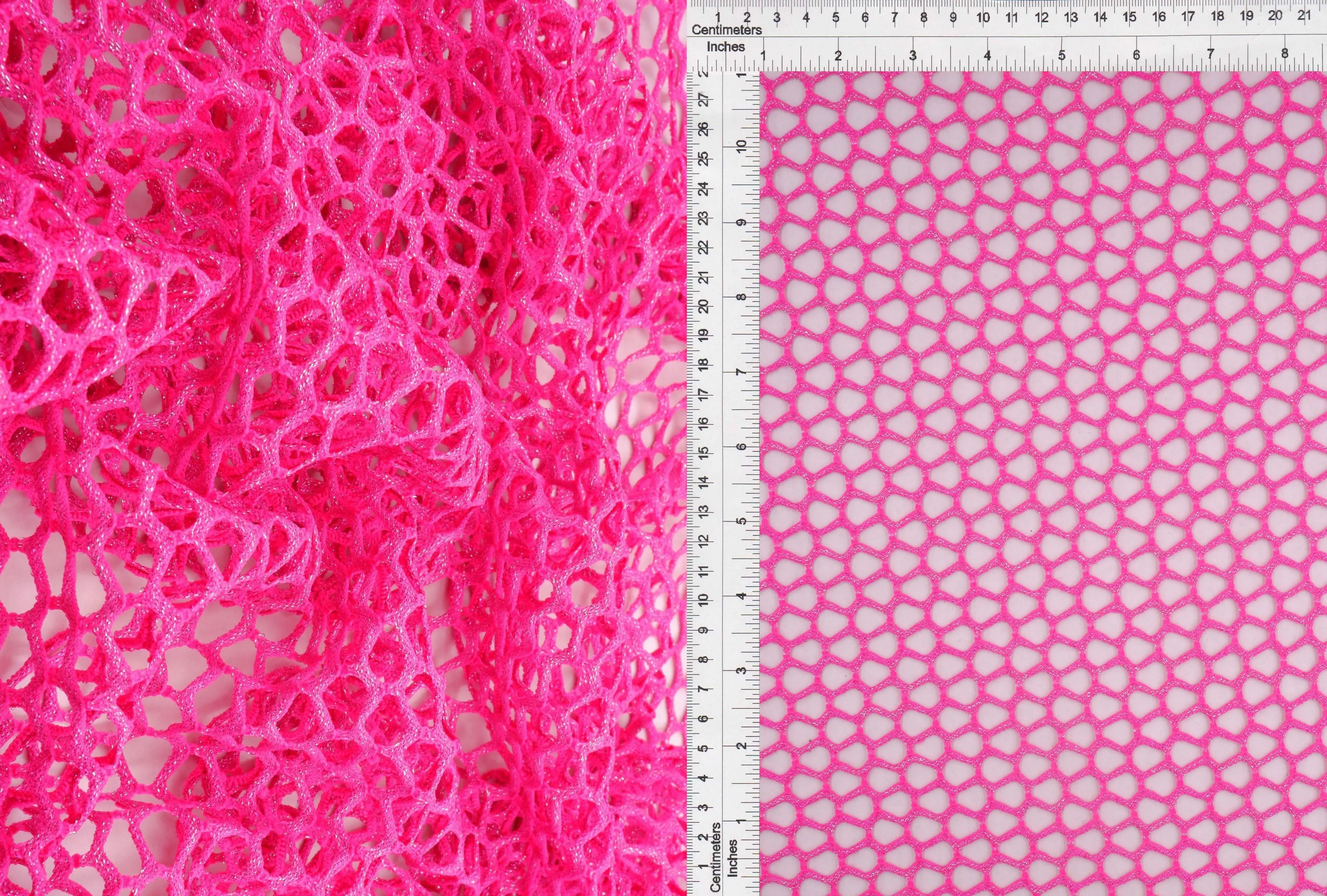 Lurex Fishnet Mesh Stretch Fabric - MESH-4467 - Image 10