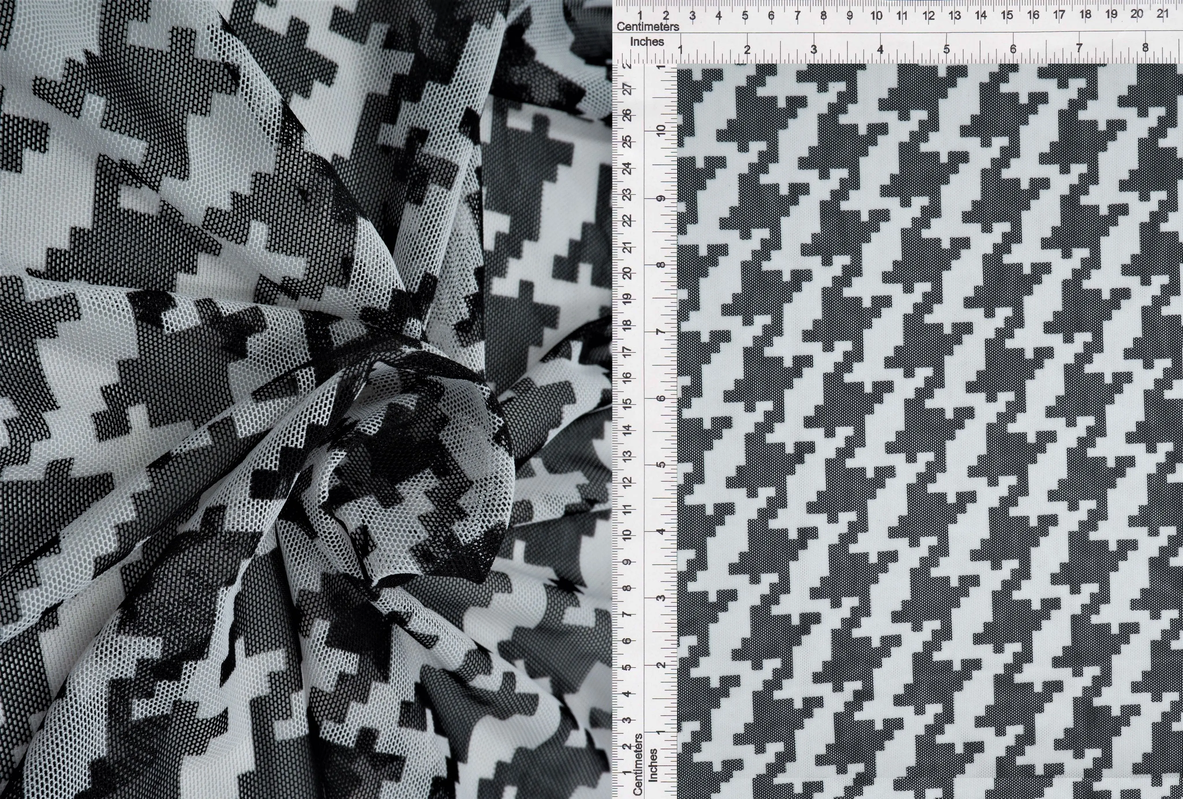 Mesh Flocking Stretch Fabric - MESH-DU489