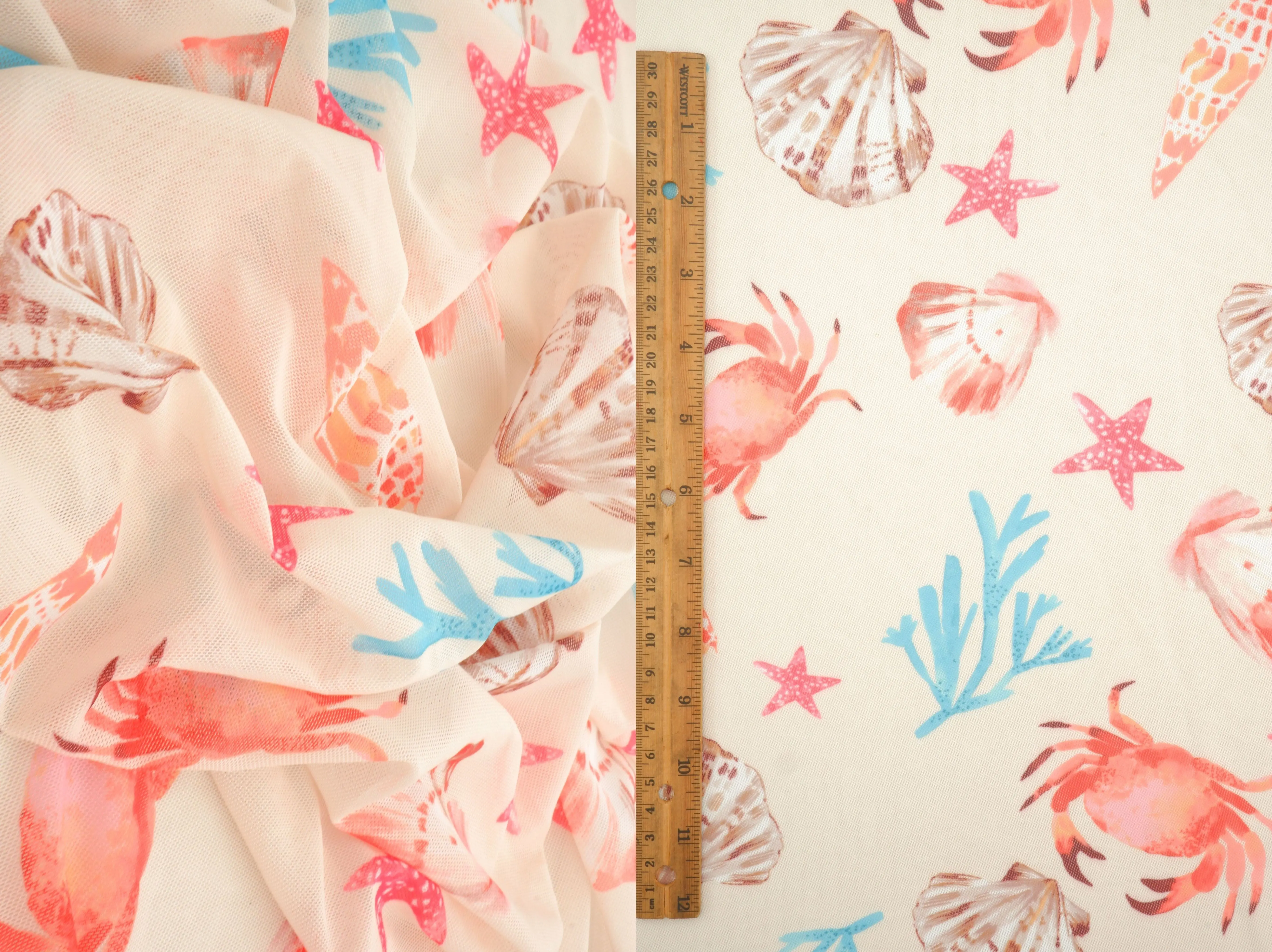 Sea Element Mesh Digital Print Fabric MESH-MS11609D - Image 5