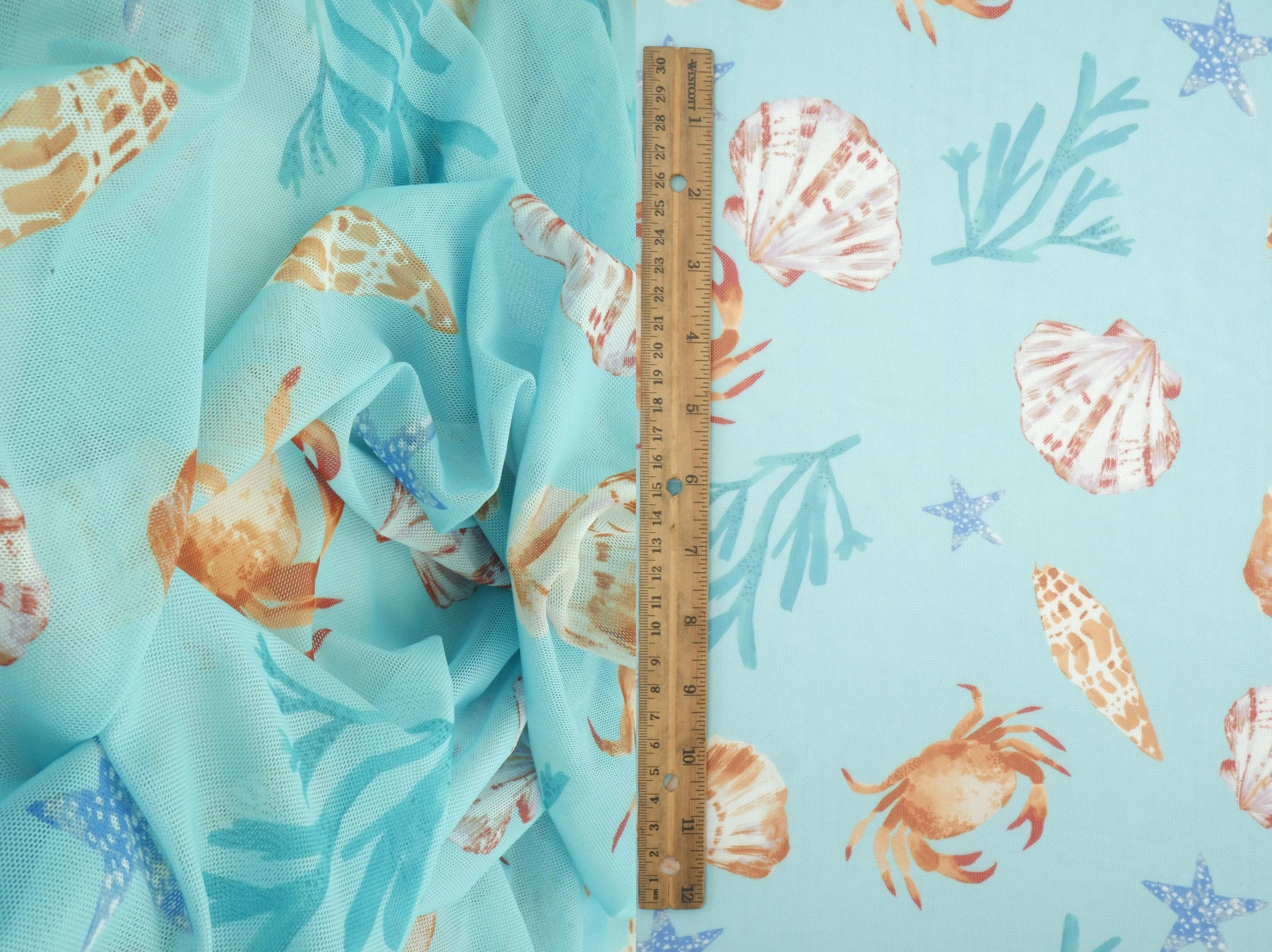 Sea Element Mesh Digital Print Fabric MESH-MS11609D - Image 9