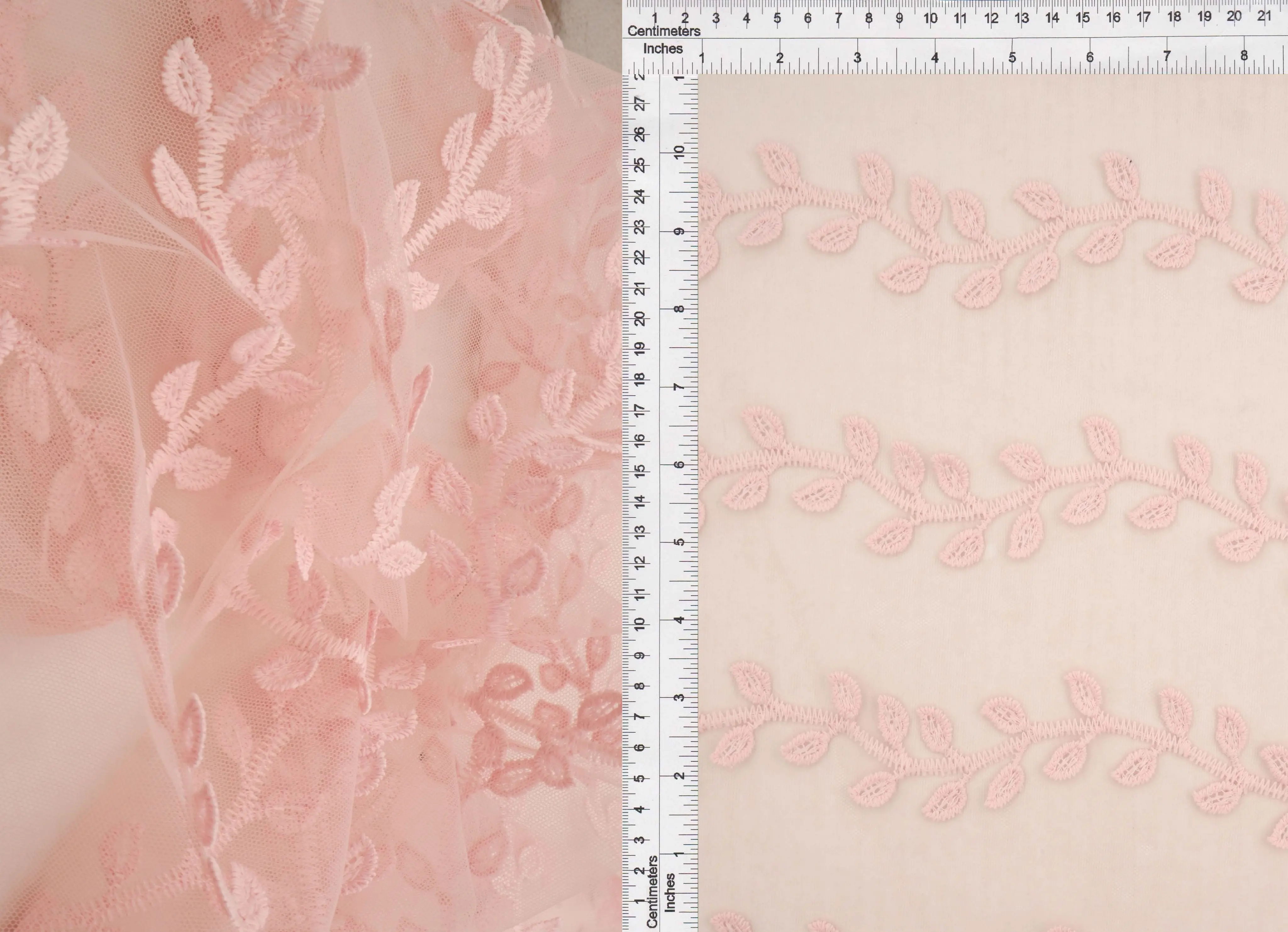 Embroidered Sequin Mesh Stretch Fabric - MESH SQ EMBR 10 - Image 2