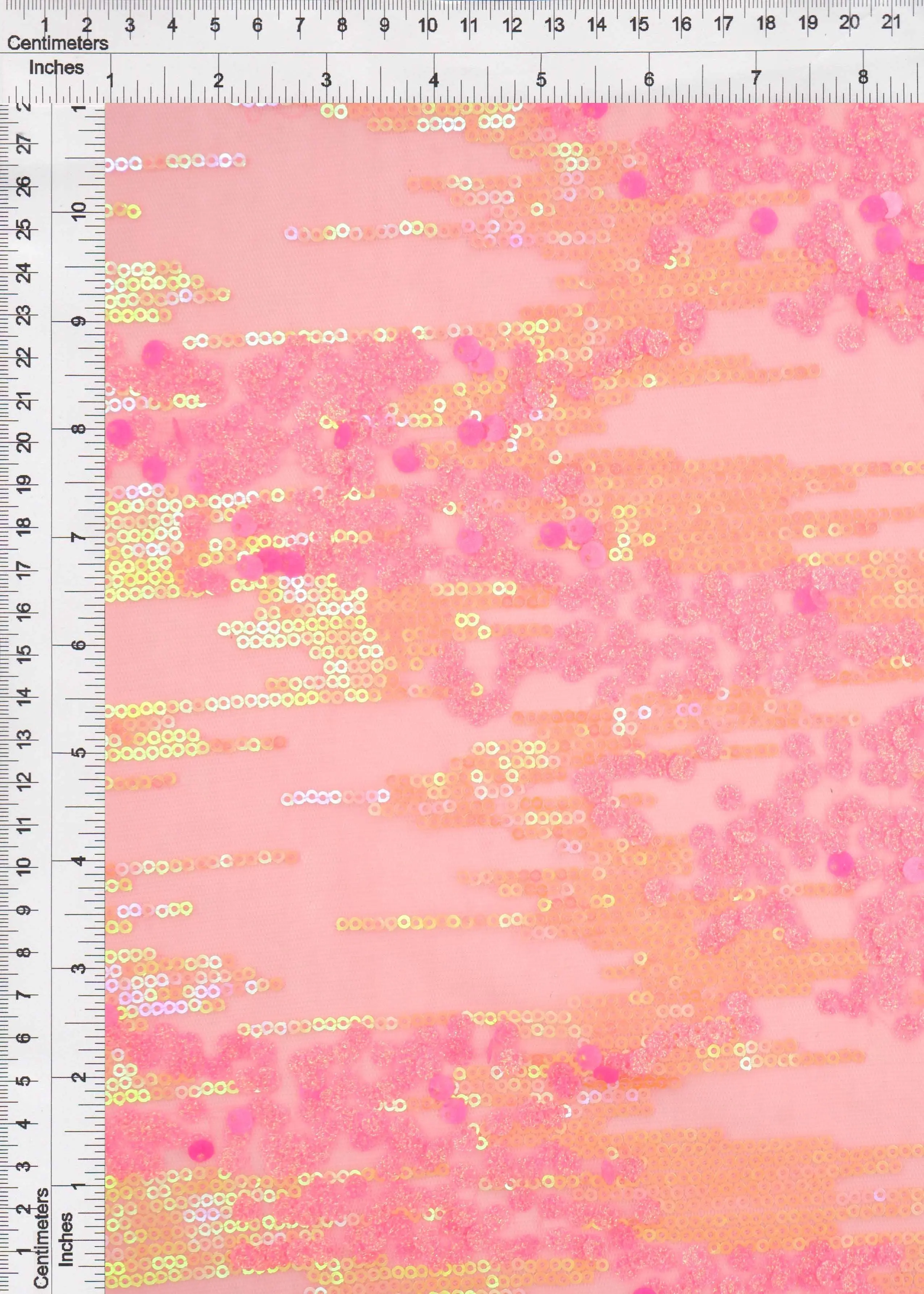Embroidered Sequin Mesh Stretch Fabric - MESH SQ EMBR 4 - Image 4