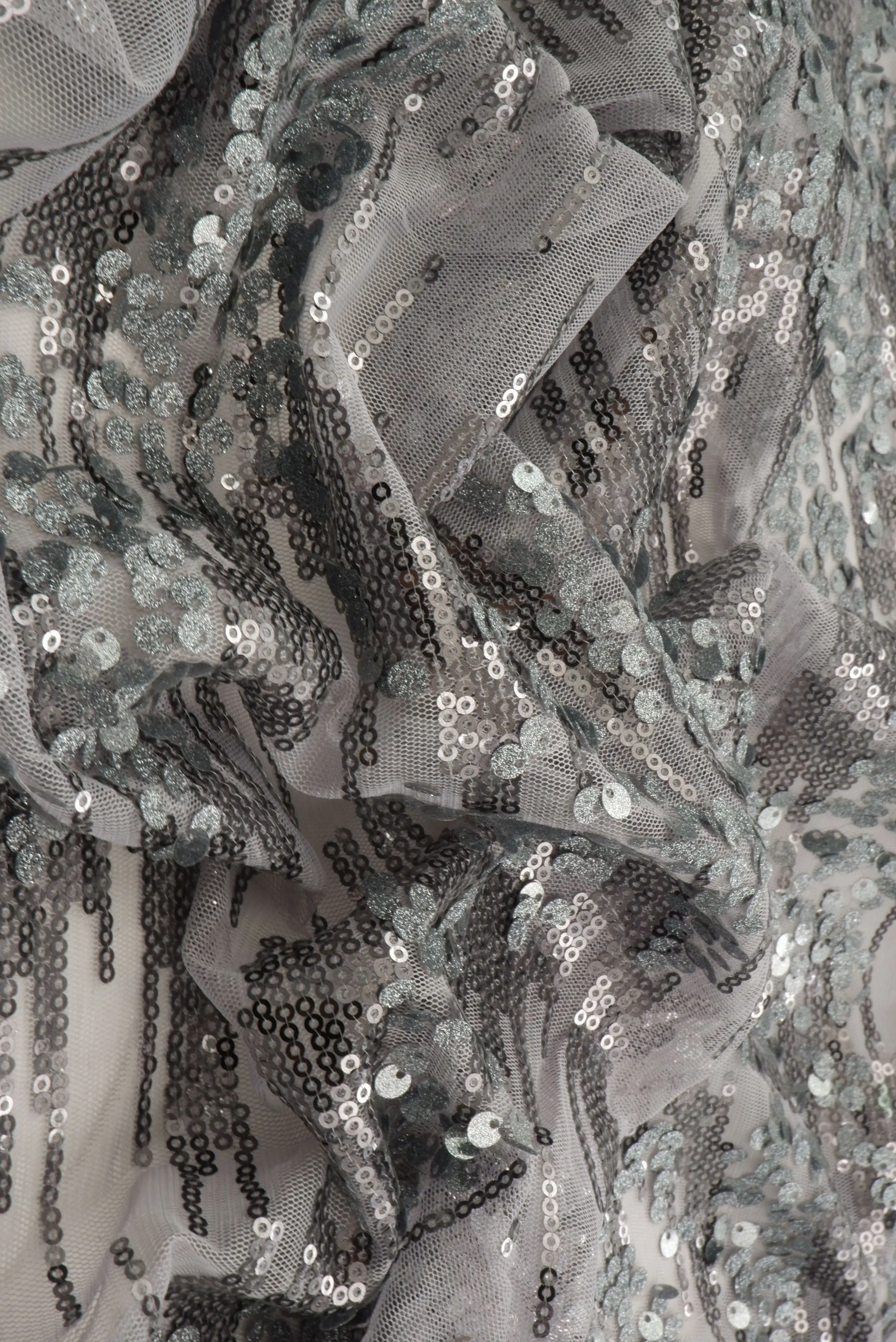 Embroidered Sequin Mesh Stretch Fabric - MESH SQ EMBR 4 - Image 6