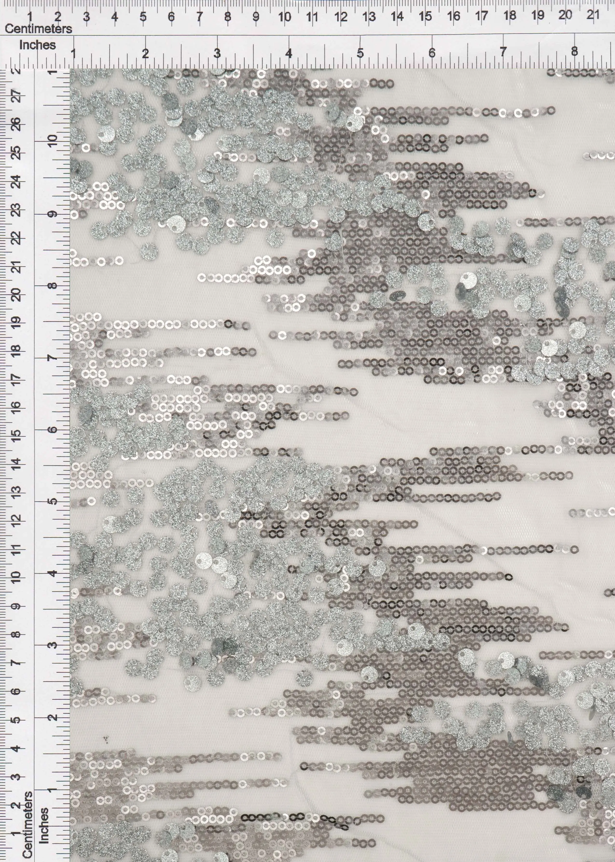 Embroidered Sequin Mesh Stretch Fabric - MESH SQ EMBR 4 - Image 7