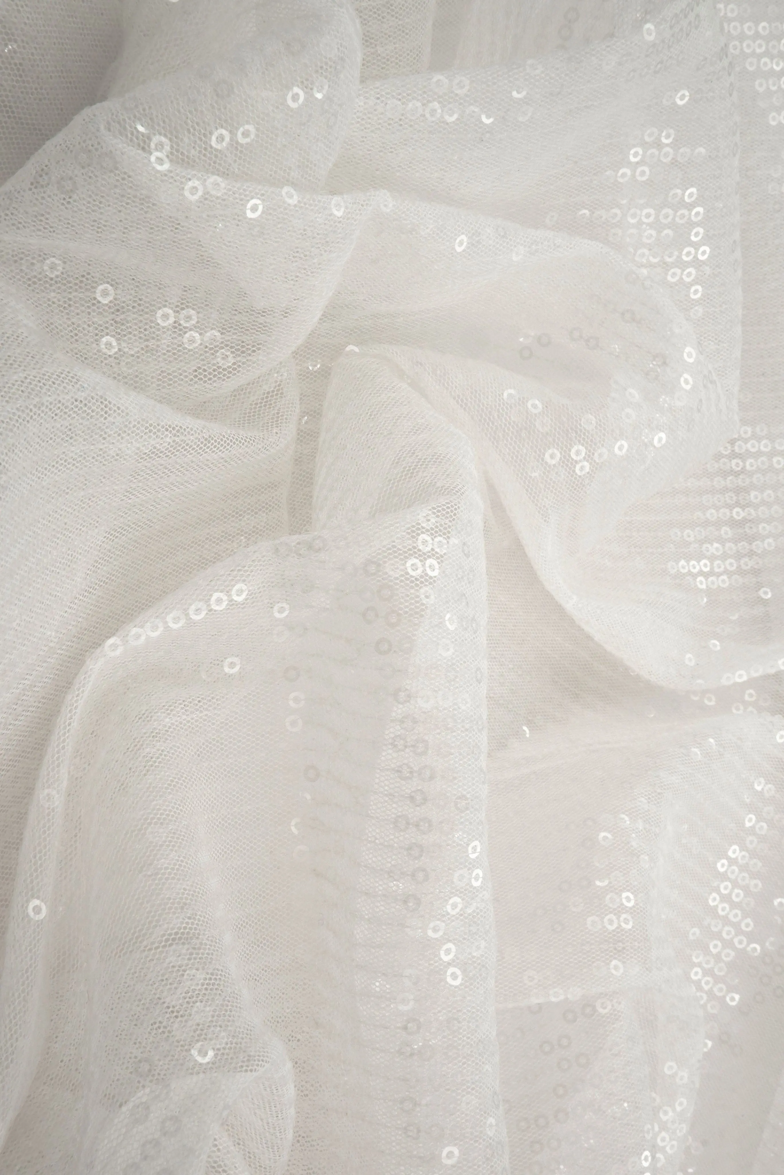 Embroidered Sequin Mesh Stretch Fabric - MESH SQ EMBR 9 - Image 2
