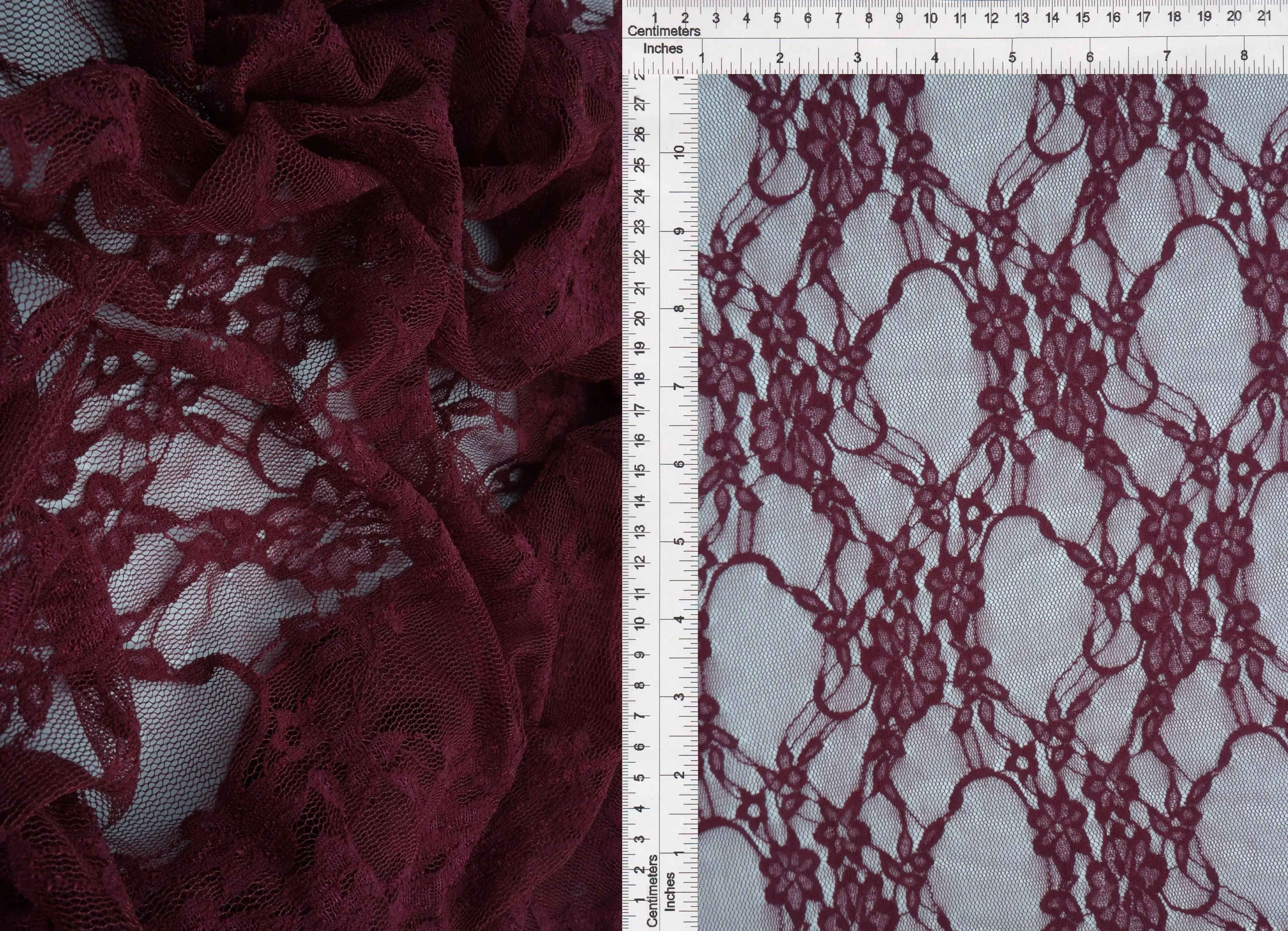 Nylon Floral Lace Fabric - LACE-1483 - Image 4