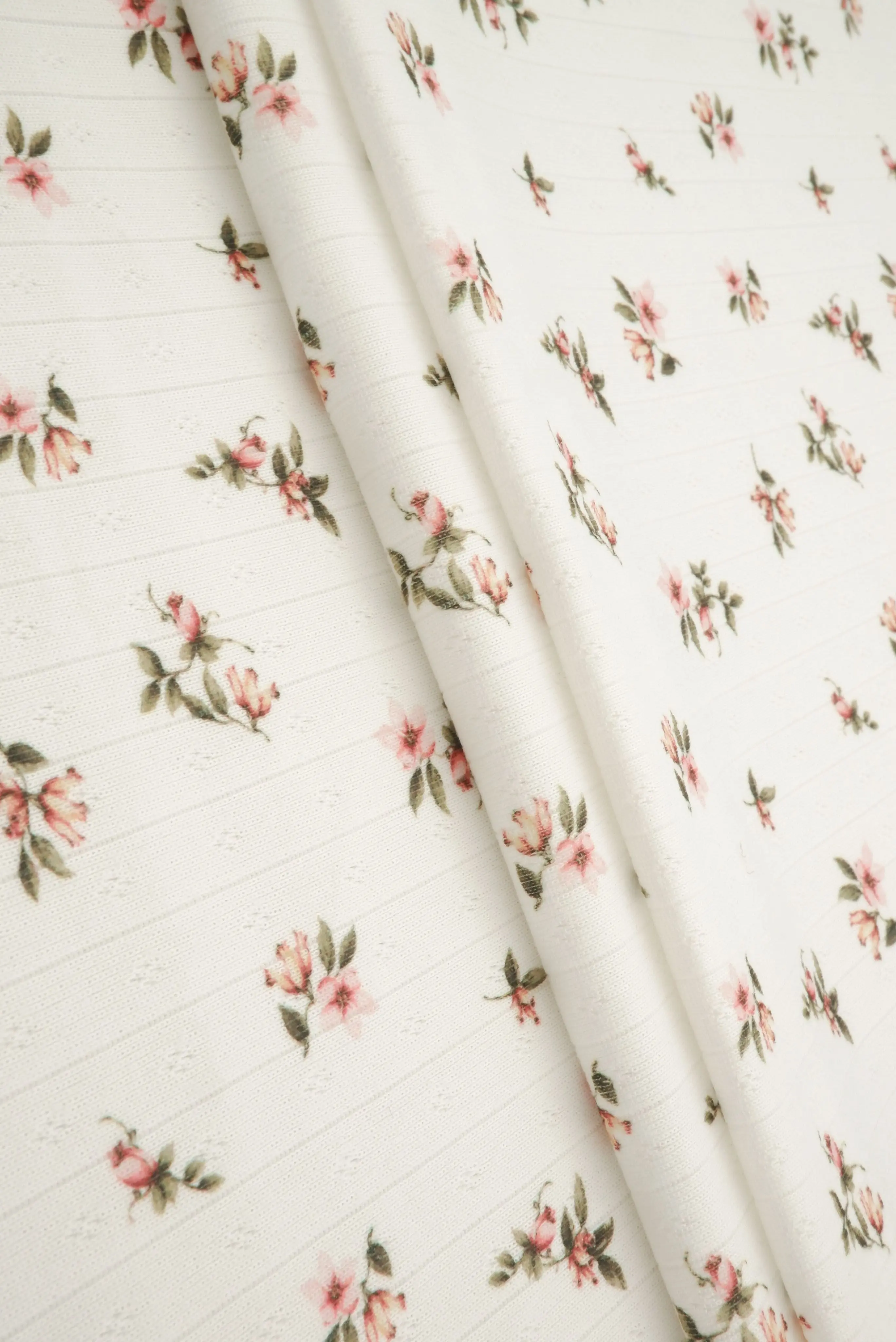 Pointelle Ditsy Print Knit Fabric - KNT4622-M11540D - Image 3