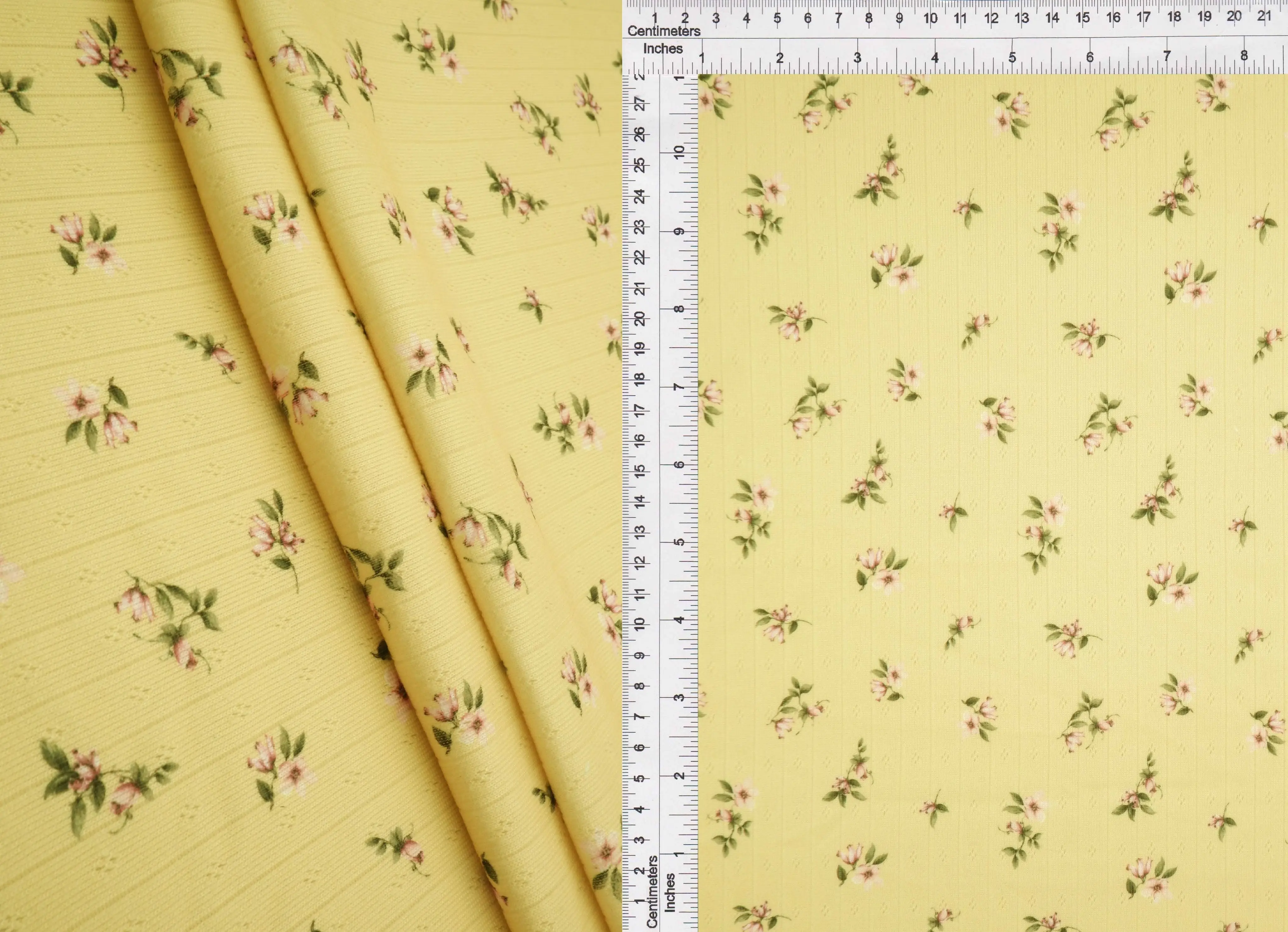Pointelle Ditsy Print Knit Fabric - KNT4622-M11540D - Image 4